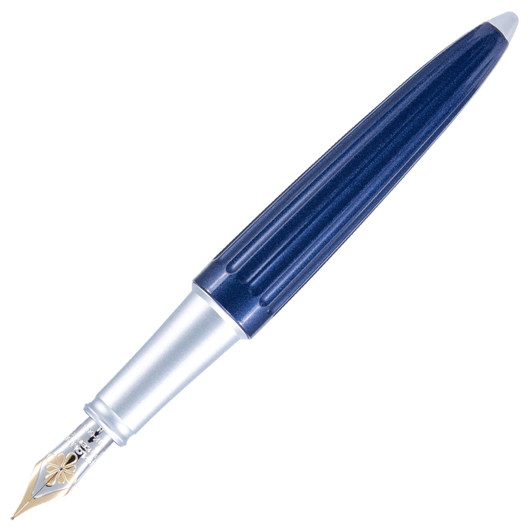 Diplomat Aero Midnight Blue Fountain Pen with 14K Gold Nib - Premium Writing Instrument for Professionals, Calligraphy & Gift Giving