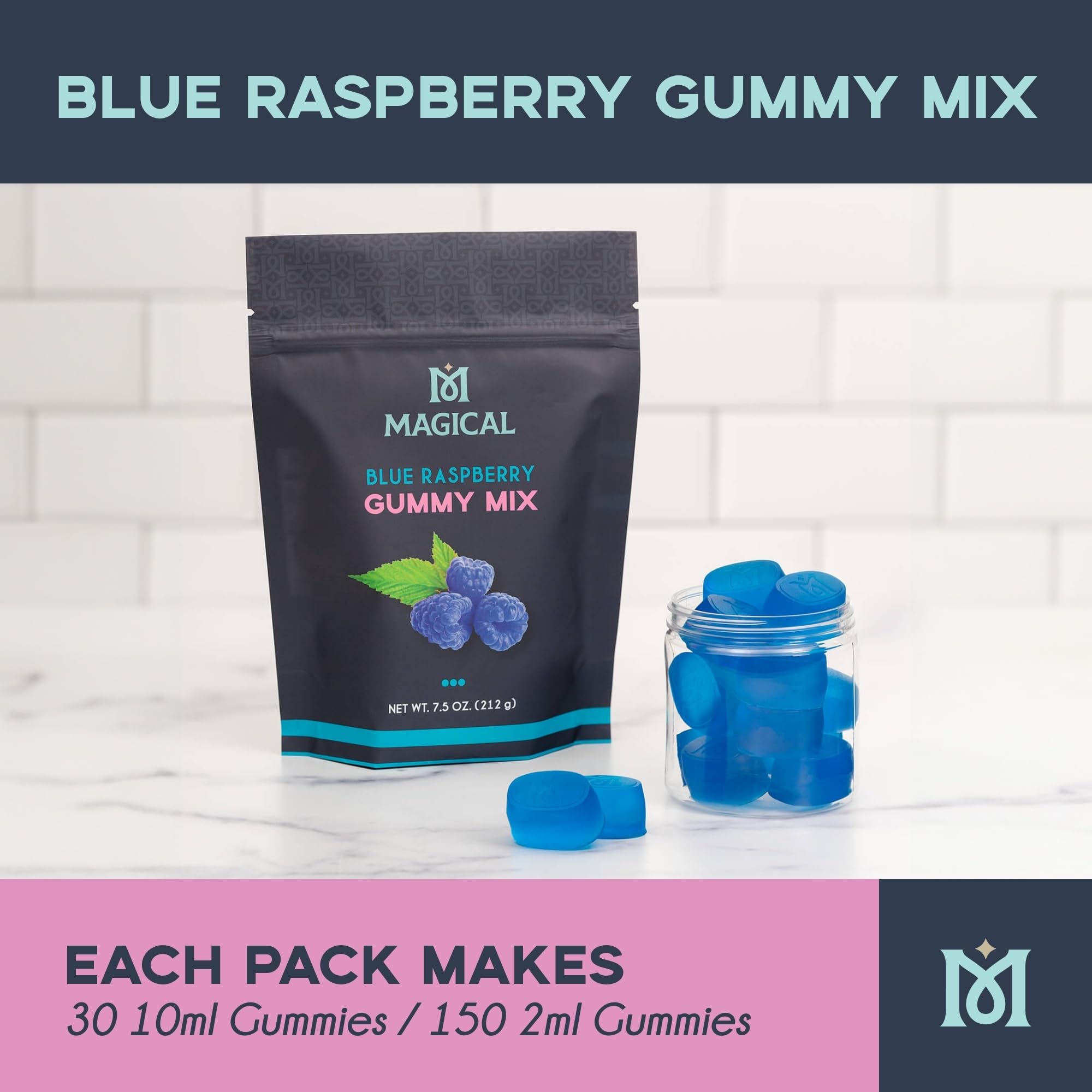 Magical Butter Gummy Mix - Blue Raspberry Gelatin Powder for Homemade Chewy Candy - Easy-to-Use Edible Gummy Mixture - Tart & Delicious DIY Candy Making Kit - Perfect for Parties, Snacks & Gift Giving