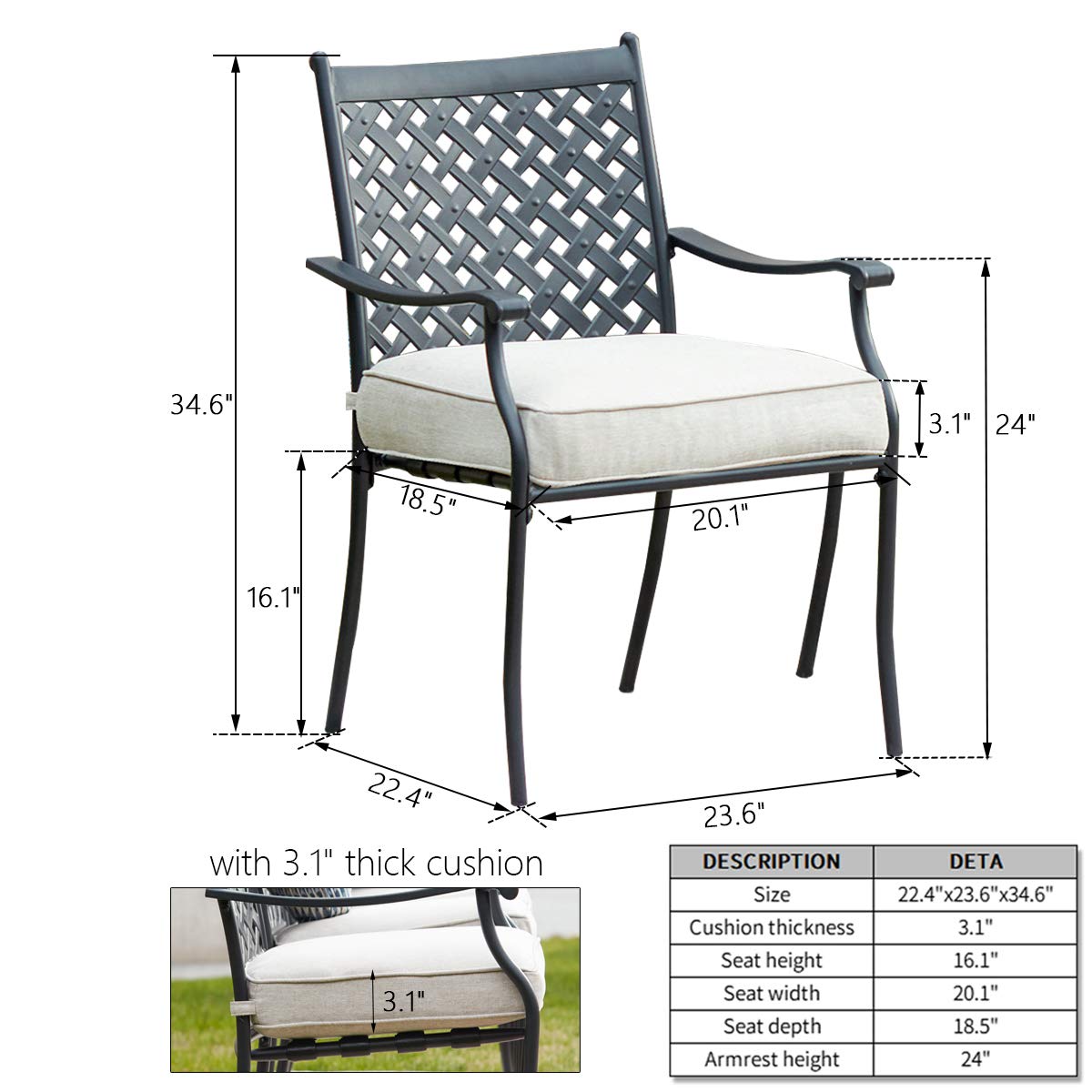 **PatioFestival 4-Piece Stackable Outdoor Dining Chairs Set – All-Weather Wicker Frame with Thick Cushions for Patio, Porch, Yard, Balcony & Kitchen – Perfect for BBQs, Garden Parties & Outdoor Entertaining**