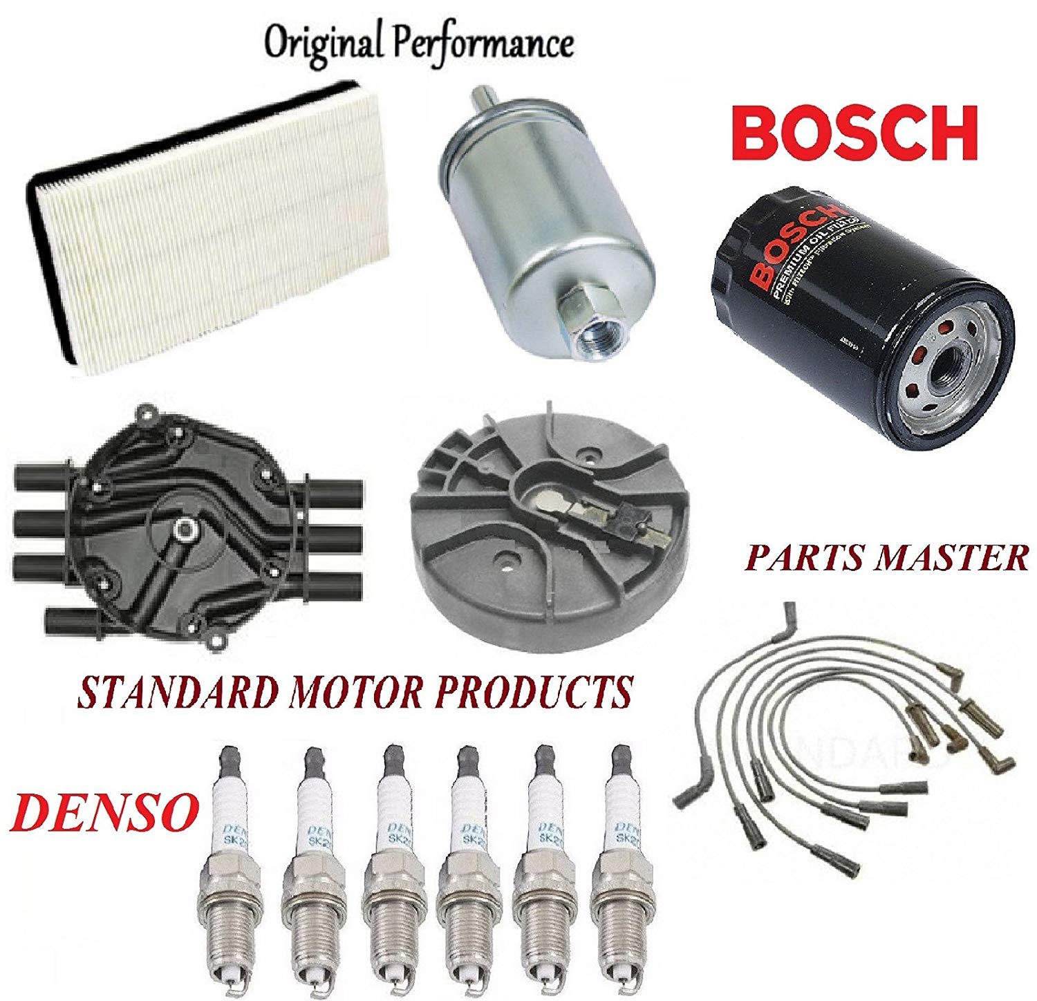 High-Performance Tune Up Kit for 1999-2005 Chevrolet Blazer V6 4WD - Includes Air Filter, Oil Filter, Fuel Filter, Cap Wire & Spark Plugs - Complete Engine Maintenance Set for Improved Performance & Fuel Efficiency - Perfect for DIY Car Enthusiasts & Professional Mechanics