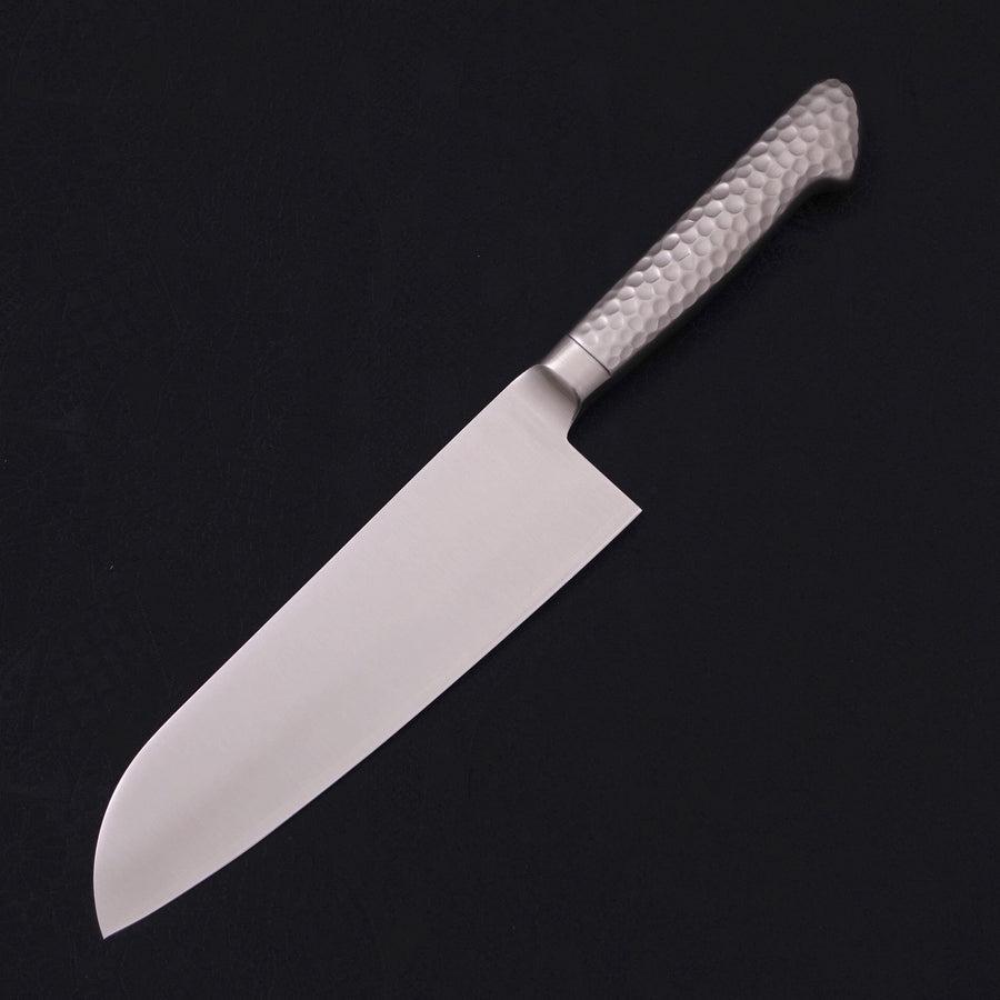 Premium Santoku Knife 7-inch VG-5 Stainless Steel Blade with Polished Western Handle - Perfect for Slicing, Dicing & Chopping Vegetables, Meat & Fish