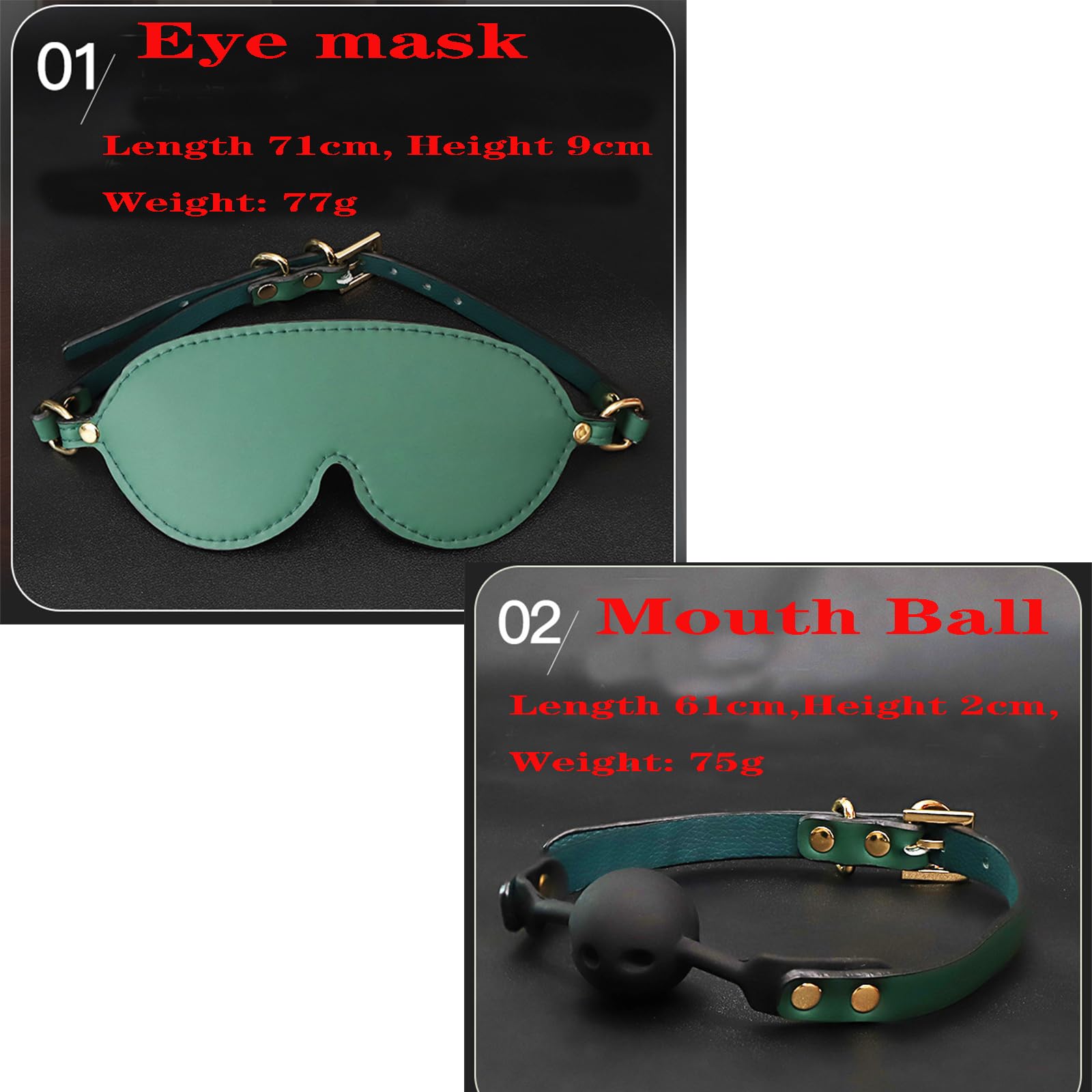 BDSM Bondage Restraint Kit - Handcuffs, Foot Cuffs, Blindfold, Flogger & Ropes - Adult Sex Toys for Couples, Women & Beginners - Perfect for Bedroom Play, Roleplay & Spicing Up Relationships (Green)