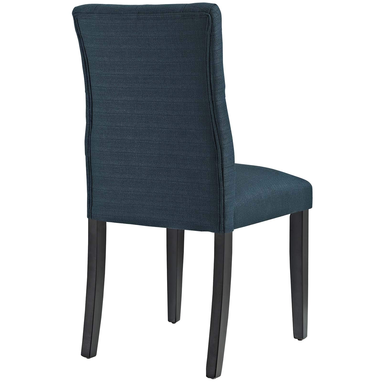 Modway Duchess Fabric Dining Chairs - Set of 2, Azure Blue Upholstered Side Chairs for Kitchen, Dining Room & Breakfast Nook - Comfortable Modern Seating Furniture