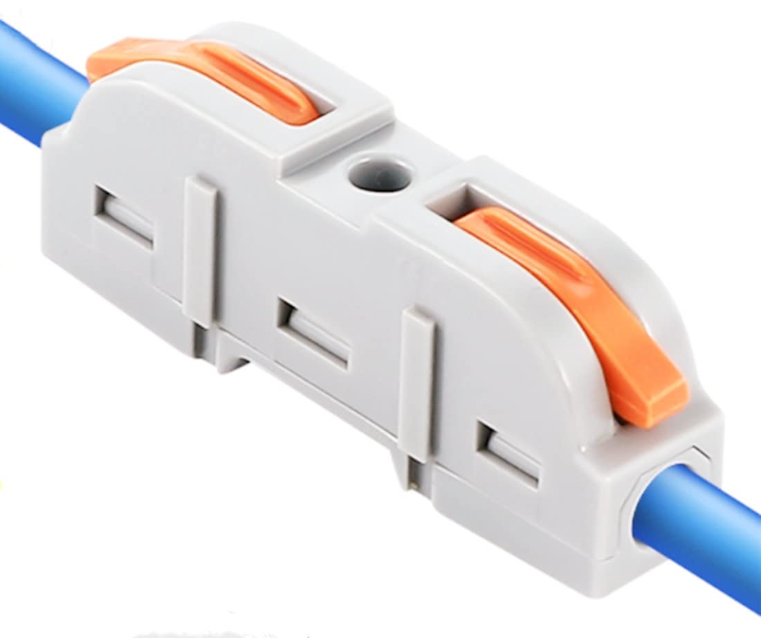 30 Pcs Orange Wire Connectors - 1 Conductor Compact Splicing Connectors for 24-12 AWG Circuits | Electrical DIY Projects, Home Wiring, Automotive Repairs