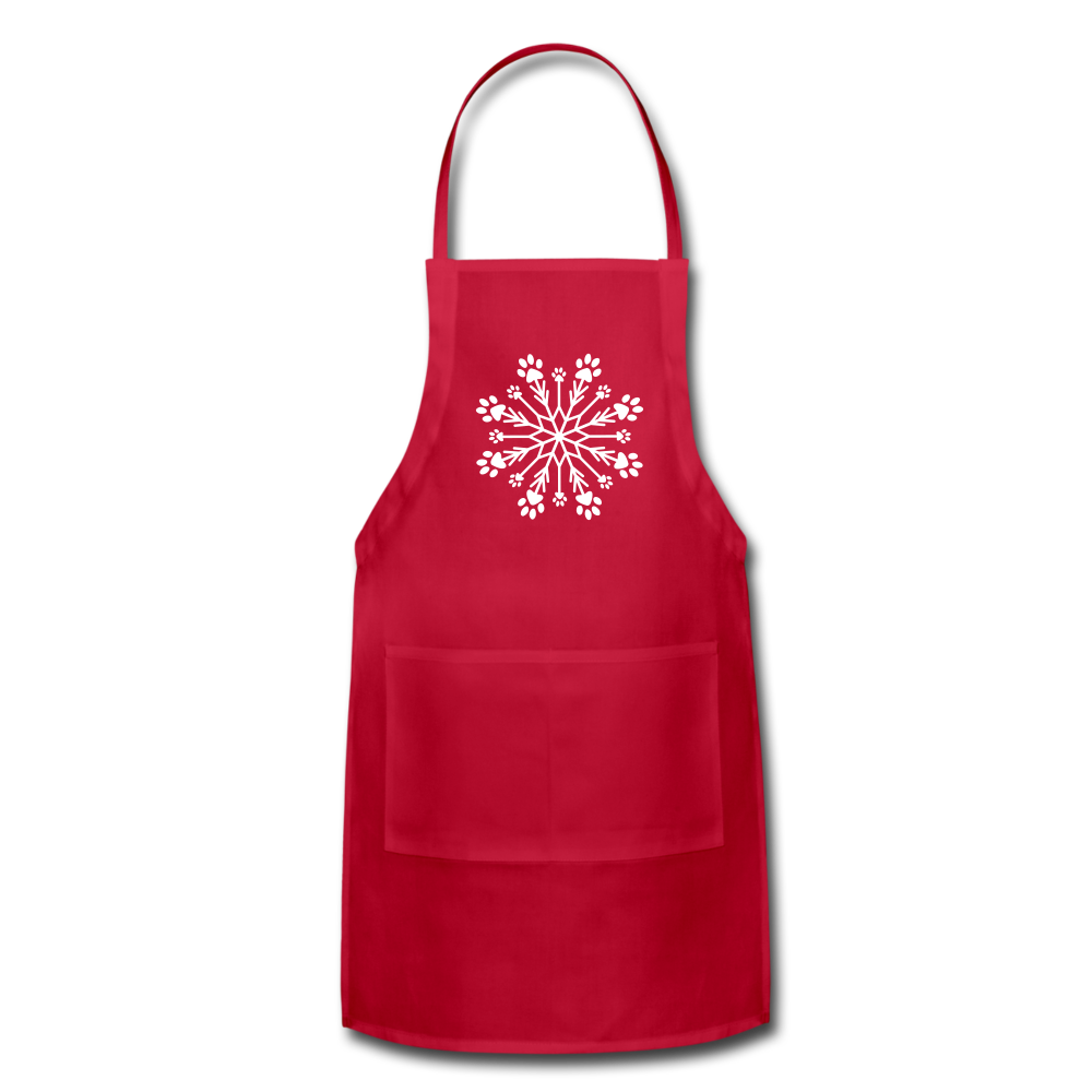 Adjustable Dog Apron for Small & Medium Dogs - Snowflake Design Pet Bib for Mealtime & Grooming - Waterproof & Easy to Clean Dog Accessories for Feeding, Bathing & Outdoor Activities