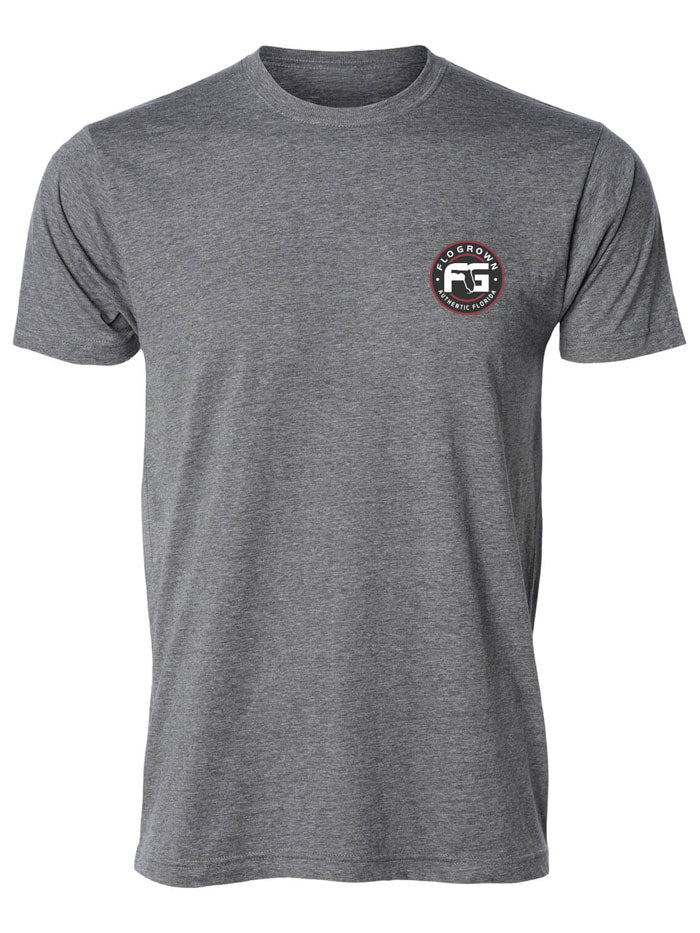 FloGrown FGM 1848 Men's Patriotic Short Sleeve T-Shirt - Homeland Security Apparel for Everyday Wear & Outdoor Activities - Grey
