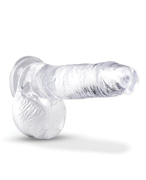 B Yours Plus Rock n' Roll Realistic Dildo with Balls - 7.25 Inch Clear Silicone Adult Toy for Couples & Solo Play - Perfect for Spicing Up Your Bedroom or Bachelorette Parties