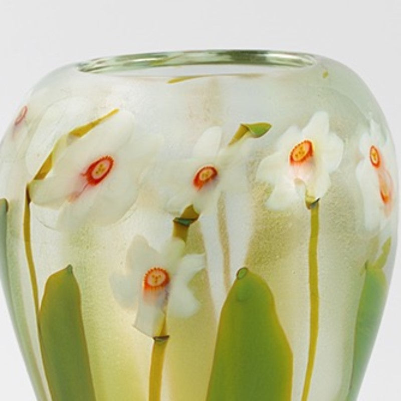 Tiffany Studios New York Floral Paperweight Favrile Glass Vase - Handcrafted Art Glass Decor for Home, Office & Gift Giving