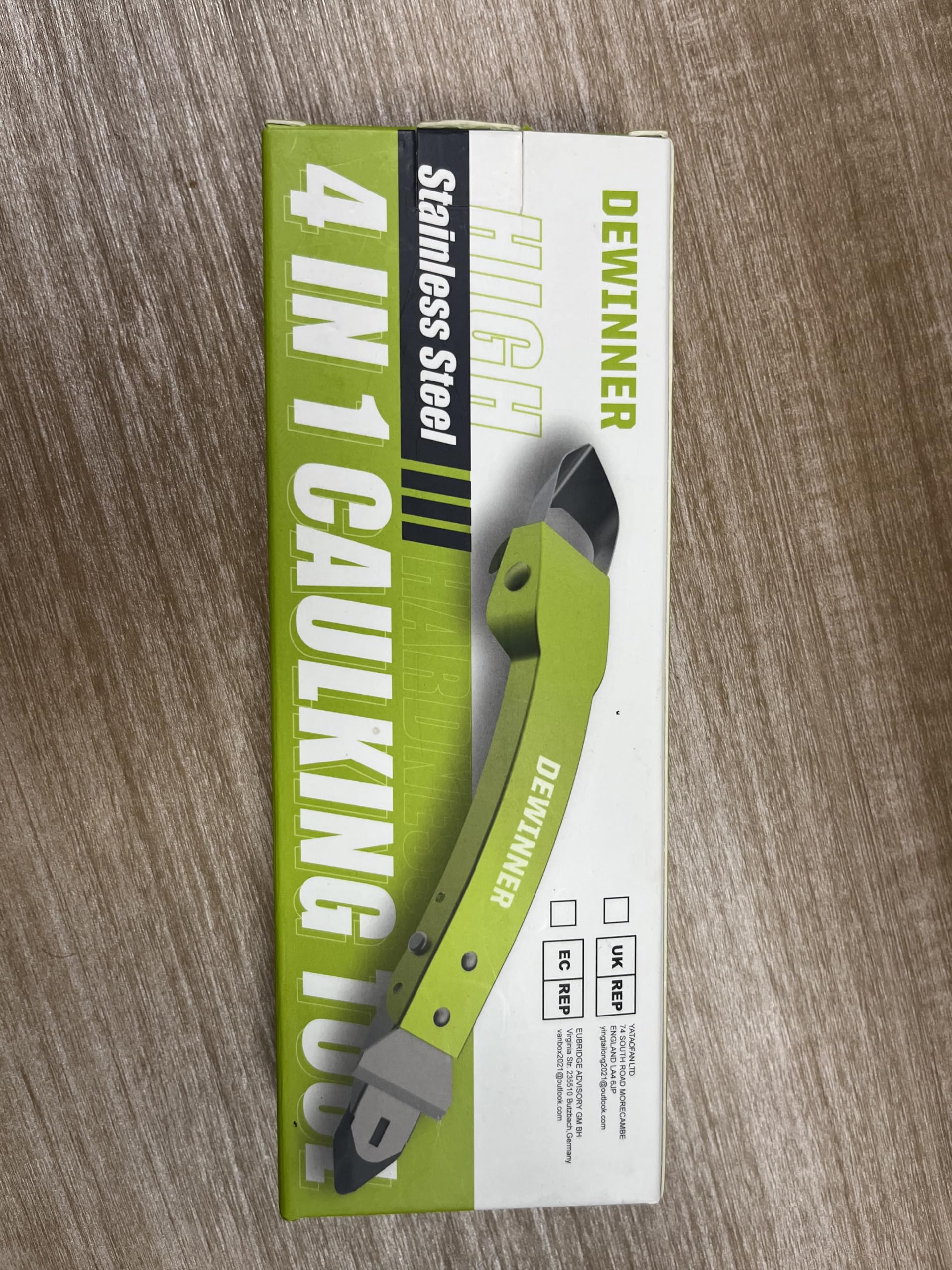 DEWINNER 4 in 1 Stainless Steel Caulking Tool Kit - Silicone Sealant Finisher, Grout Remover for Bathroom, Kitchen, Windows, Floors & Sinks - Professional DIY Caulking Tools for Perfect Sealing & Waterproofing