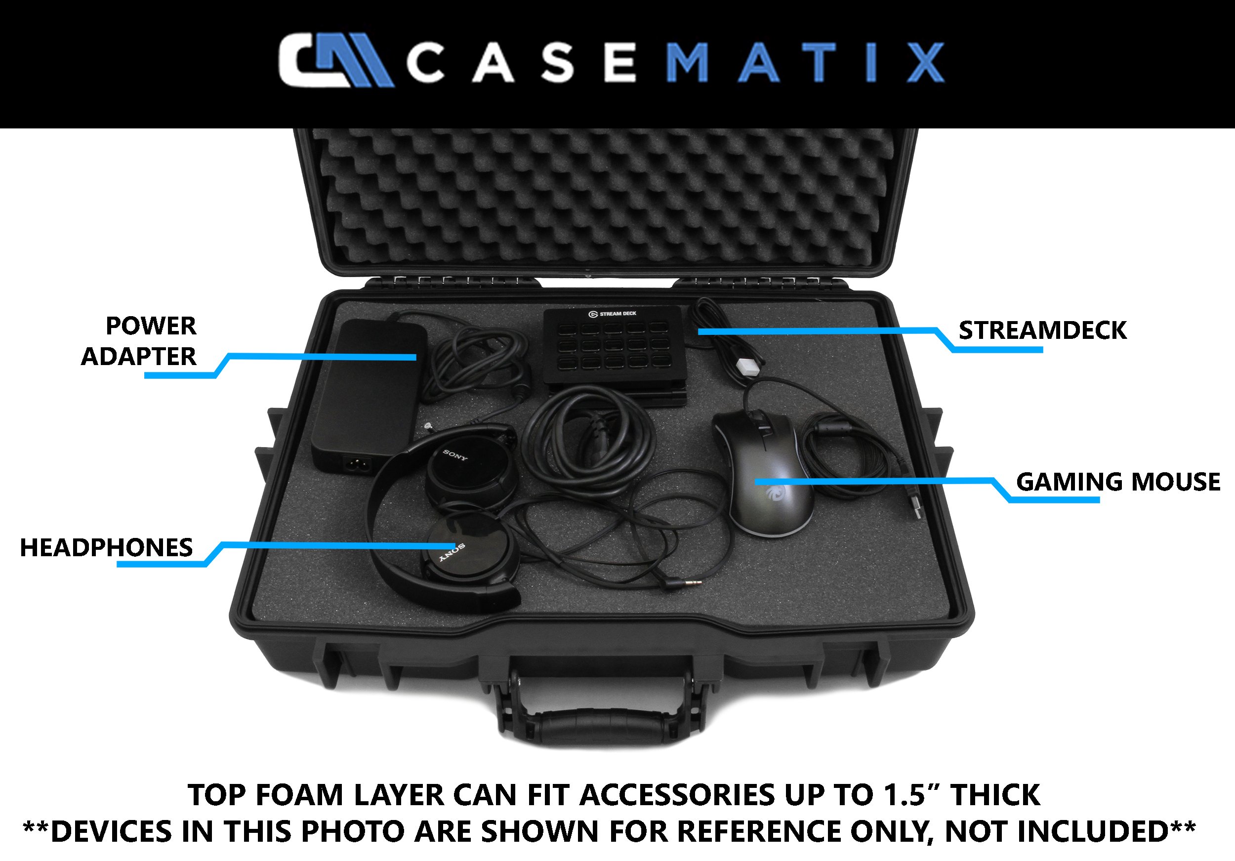 CASEMATIX 15.6-17.3 Inch Waterproof Laptop Hard Case for Dell Alienware M15, Area 51m AW17R4, AW15R3 - Durable Protective Sleeve for 17 Inch Gaming Laptops - Perfect for Travel, Office & School Use