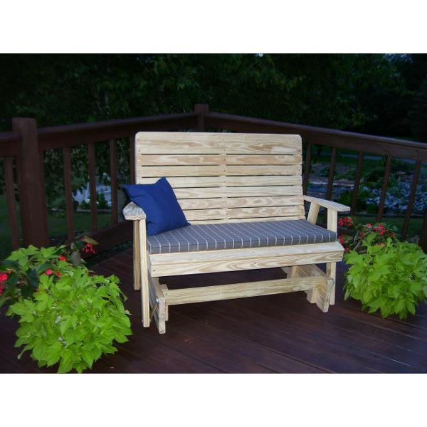 Pressure Treated Pine Highback Glider - Durable Outdoor Rocking Chair for Patio, Garden & Porch Relaxation | Weather-Resistant & Comfortable Seating Solution