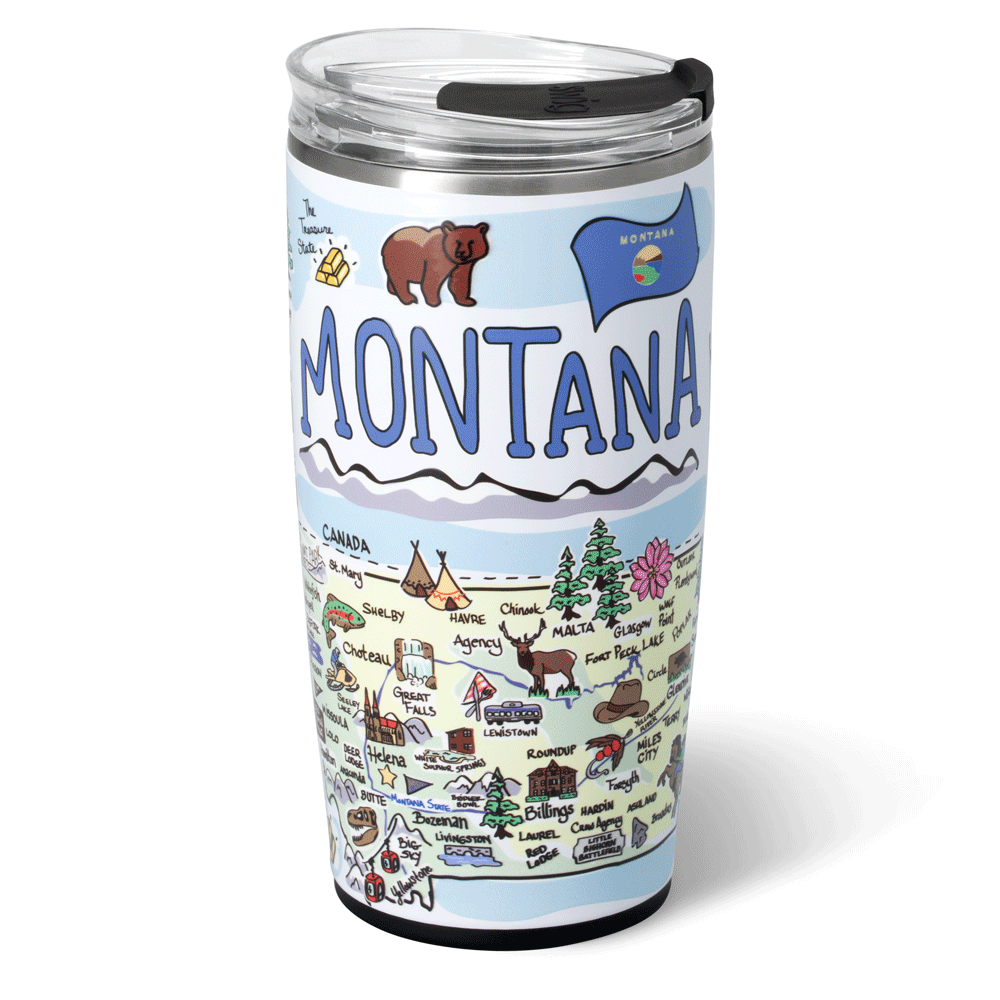 Premium 22oz Montana Tumbler - Double-Wall Vacuum Insulated Stainless Steel Travel Mug for Hot & Cold Beverages - Perfect for Camping, Hiking, and Outdoor Adventures