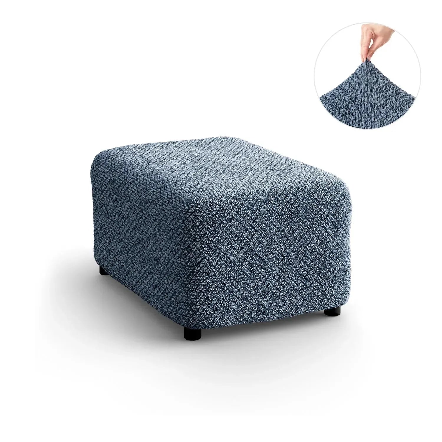 Medium Ottoman Slipcover - Microfiber Printed Collection - Perfect for Living Room, Bedroom & Home Decor