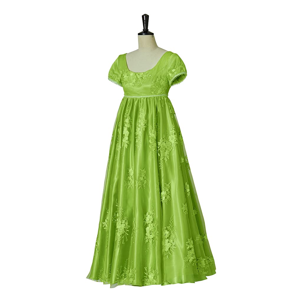 RocailleCos Penelope Featherington Bridgerton Cosplay Dress - Regency Era High Waist Tea Party Ball Gown for Costume Events, Renaissance Fairs & Themed Parties