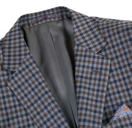 Alessandro Vitello by Renoir Slim Fit Wool Checked Gray Blazer 563 10 | Premium Men's Business Suit Jacket for Office, Wedding & Formal Events