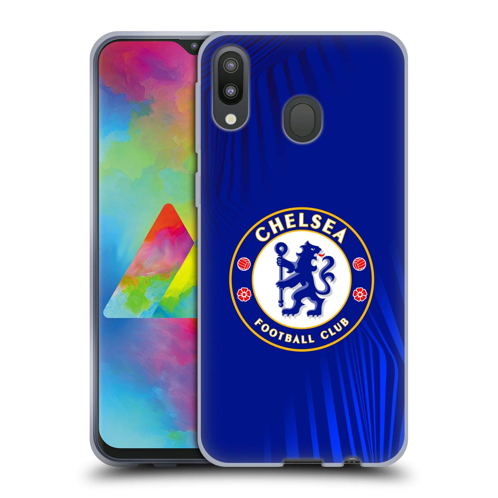 Head Case Designs Officially Licensed Chelsea FC Super Graphic Crest Soft Gel Case for Samsung Galaxy M20 (2019) - Perfect for Match Days & Fan Showcases