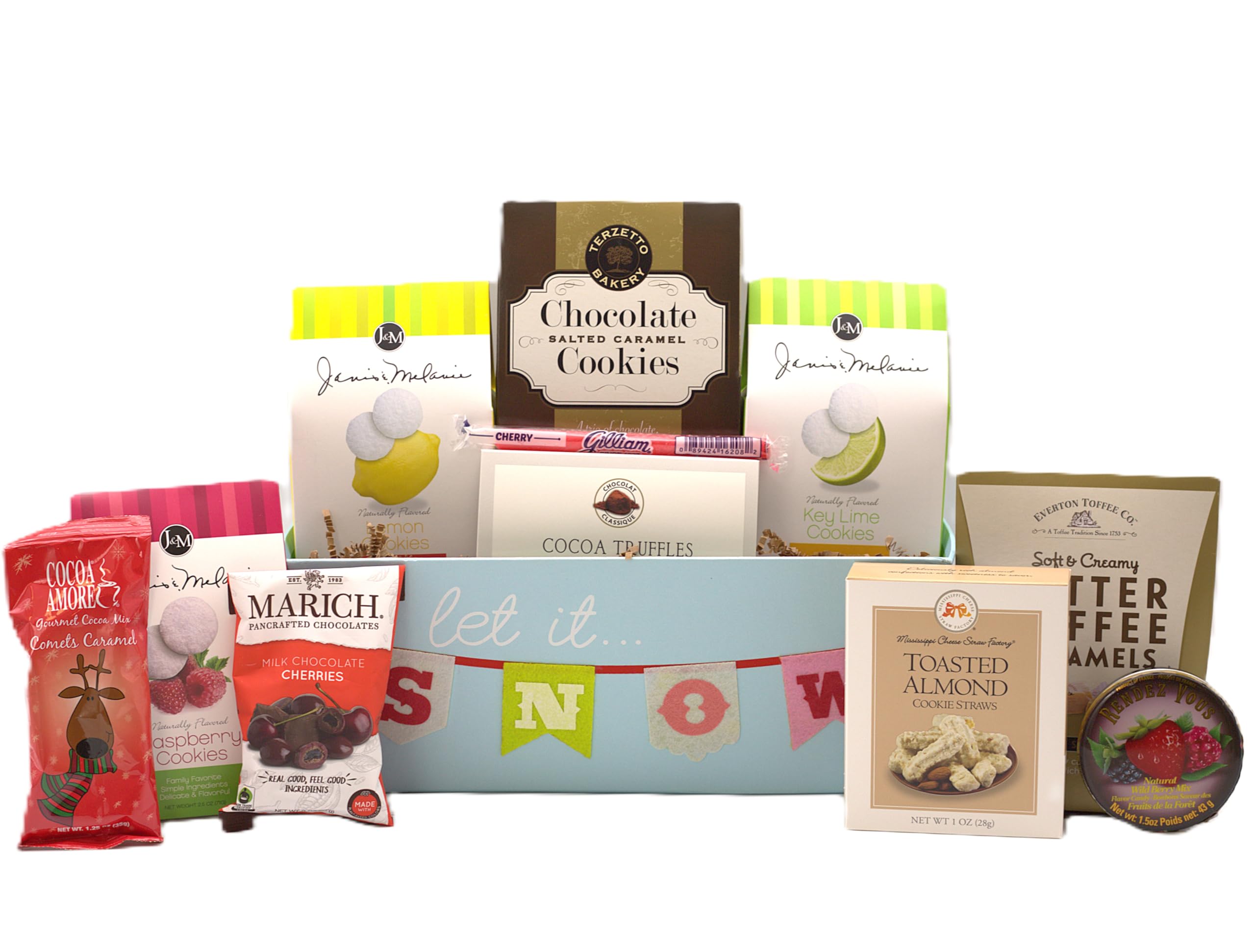 Gift Basket Village Winter Whimsy Gift Basket - Premium Holiday Gift Box with Gourmet Treats & Festive Decorations - Perfect for Christmas Gifts, Corporate Presents & Winter Celebrations