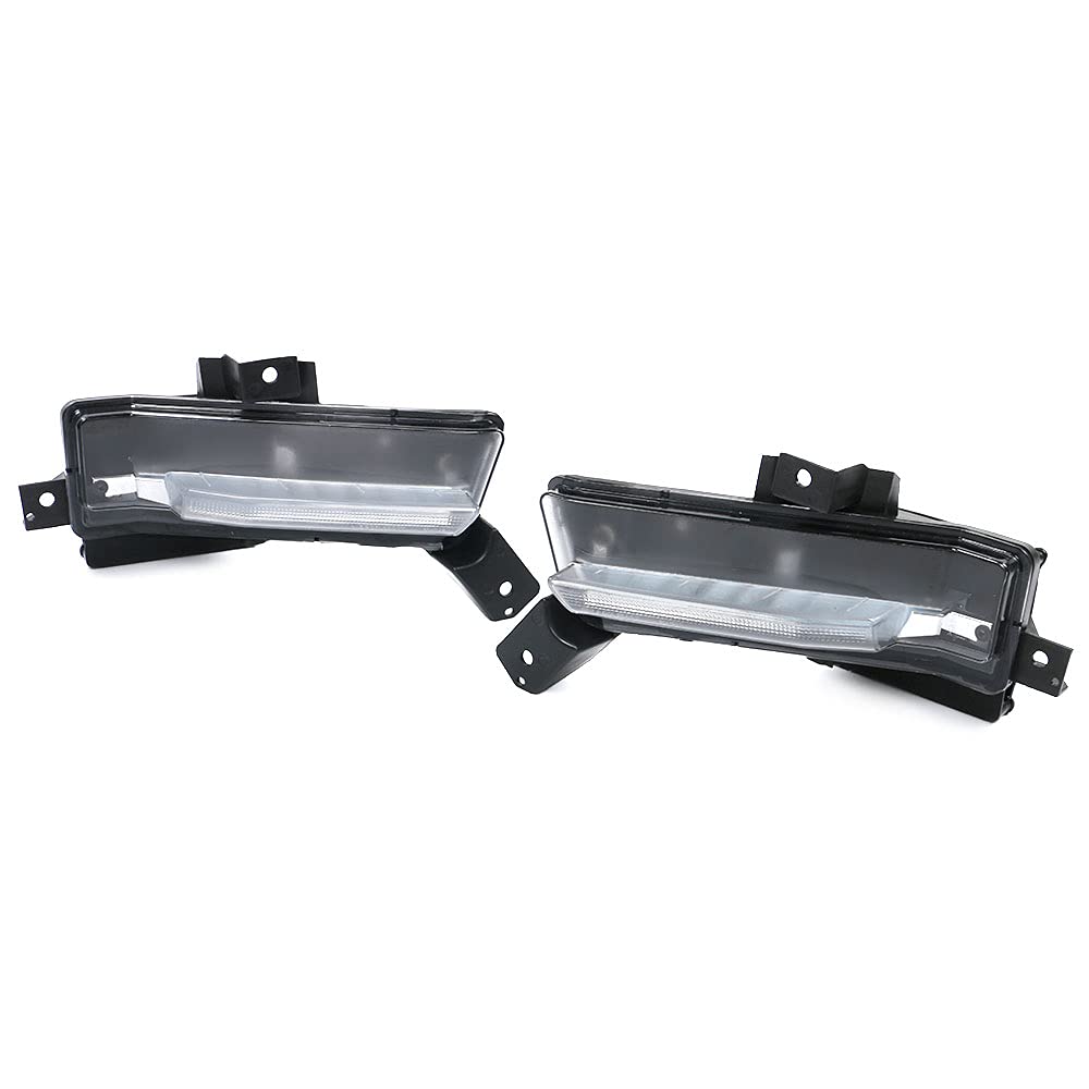 IKON MOTORSPORTS Fog Lights for 2016-2018 Chevy Camaro SS - DRL Daytime Running Lights, Clear ABS PC Lens, No Turn Signal (2-Piece Set) | Perfect for Night Driving & Off-Road Adventures