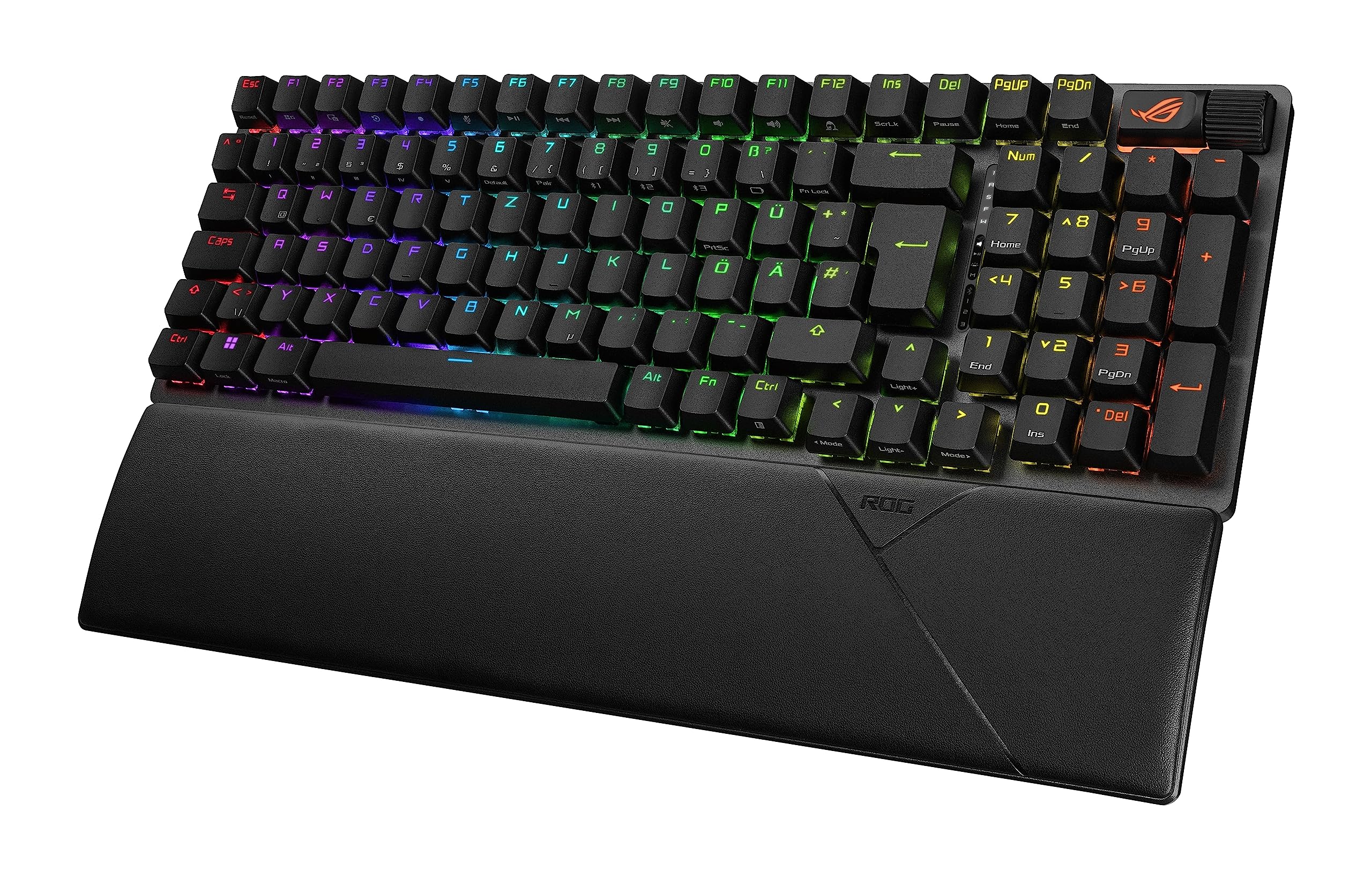ASUS ROG Strix Scope II 96 Wireless Mechanical Gaming Keyboard - ROG NX Switches, Wrist Rest, 2.4GHz/Bluetooth/Wired, Omni Receiver, Aura Sync RGB (German QWERTZ Layout) - Perfect for PC Gaming, Esports & Office Work