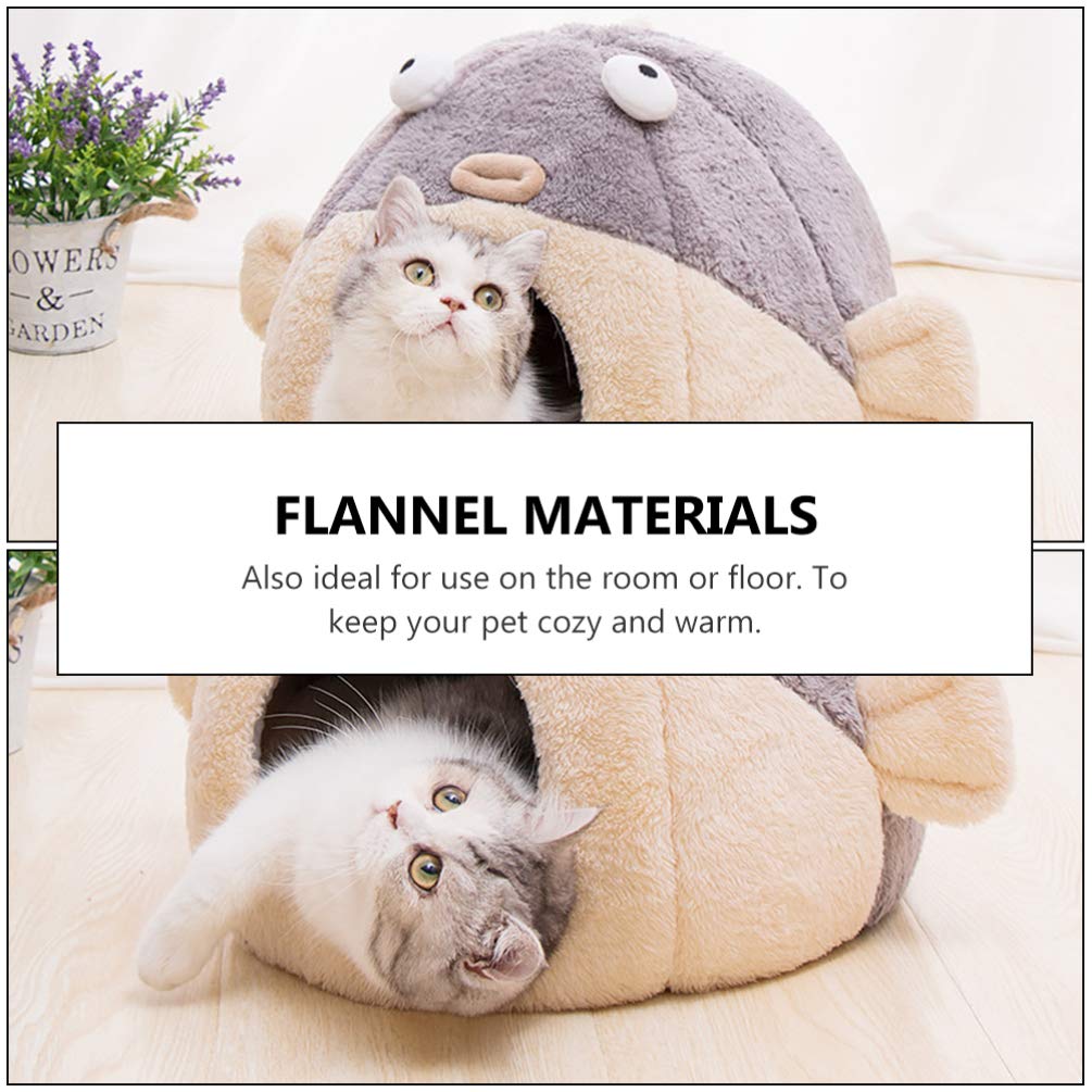 Balacoo Heated Pet Bed for Cats & Dogs - Cozy Cave Bed with PP Cotton, Warm Cat Litter Kitten Bed & Puppy Sleeping House - Perfect Indoor Cat Hut, Dog House Bed & Hamster Nest for Winter Comfort