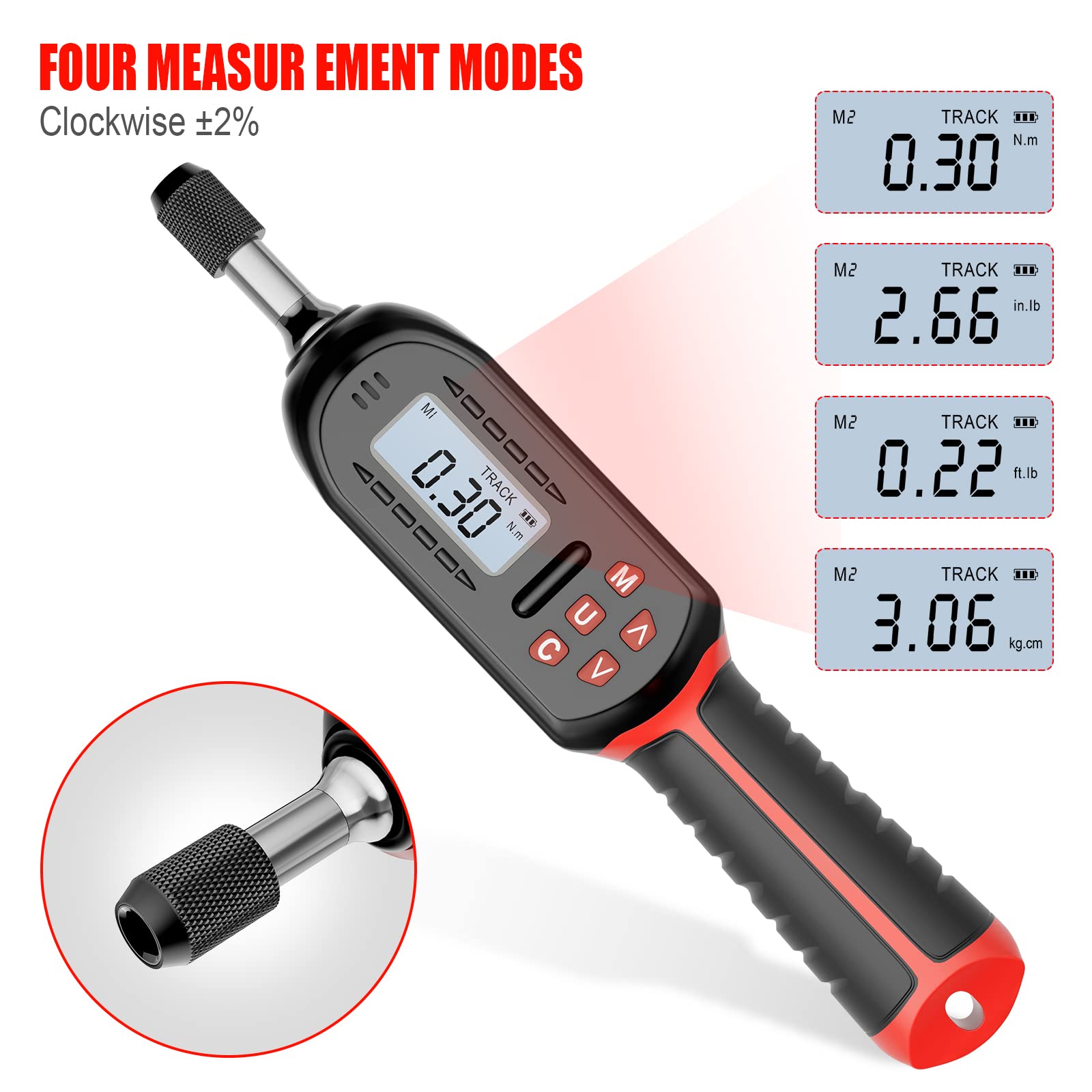 Leolee Digital Torque Screwdriver 2.66-53.1 in-lb/0.3-6 Nm, 1/4
