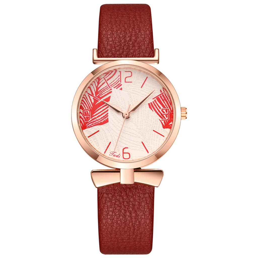 Elegant Digital Belt Ladies Watch - Fashion Leaf Pattern Quartz Casual Women's Silver Watch for Daily Wear, Office & Special Occasions