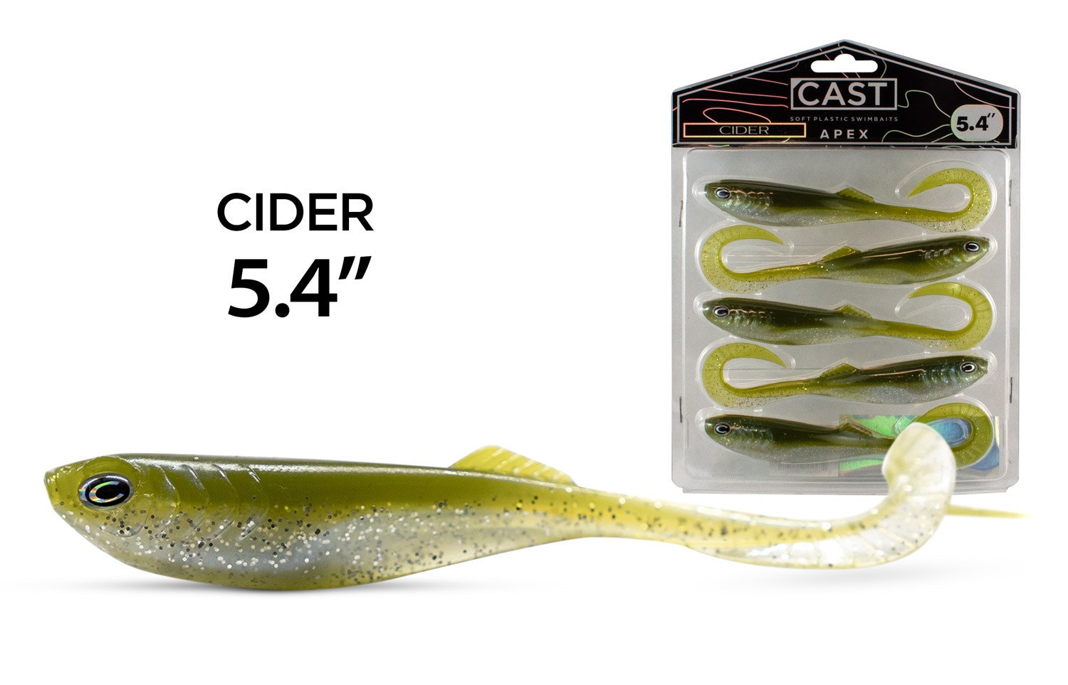 Cast Apex Curl Tail Soft Plastic Lure 5.4