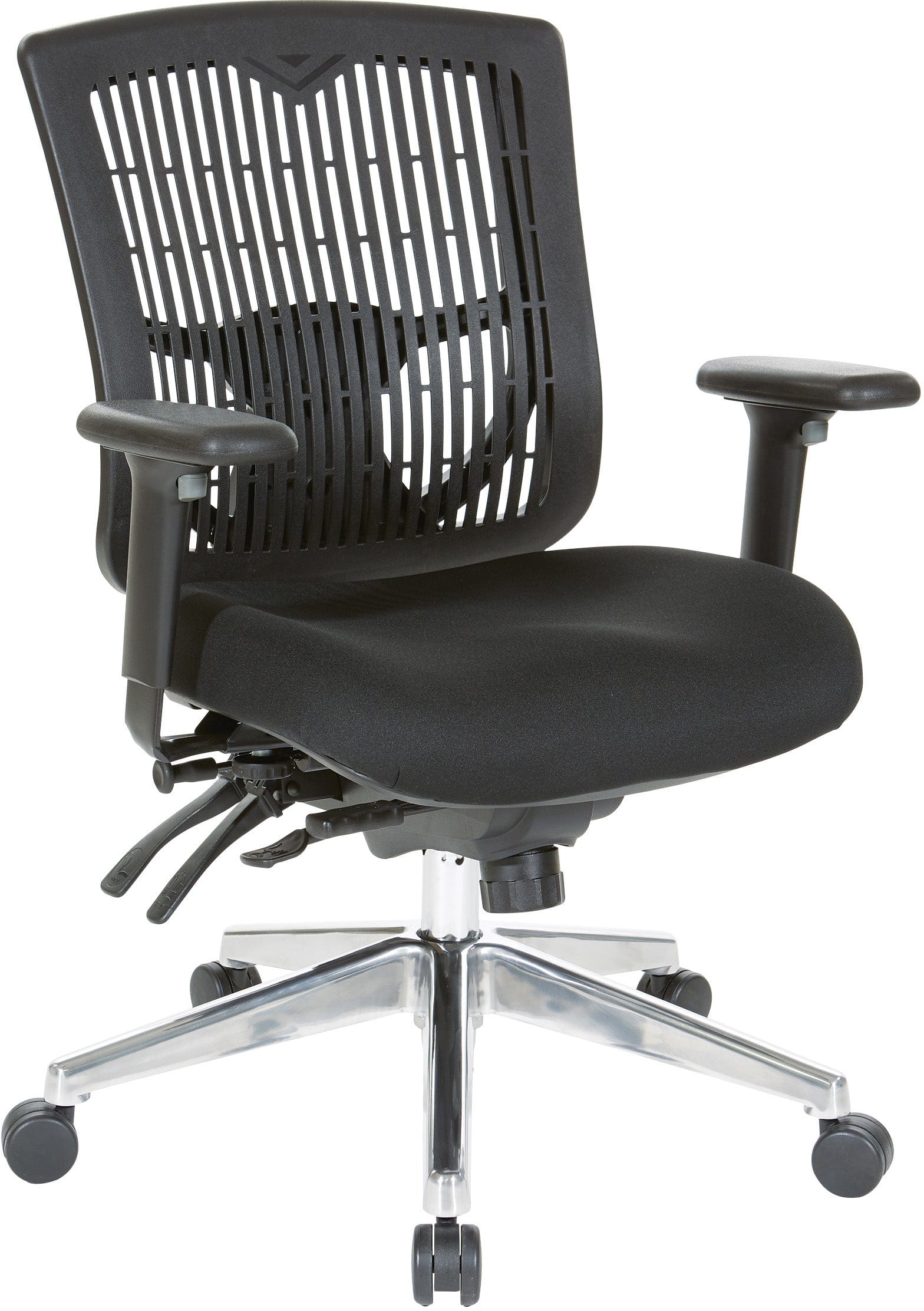 Office Star Contoured Plastic Back Manager's Chair [97898C] - Ergonomic Office Chair with Adjustable Height for Home & Business Workspaces