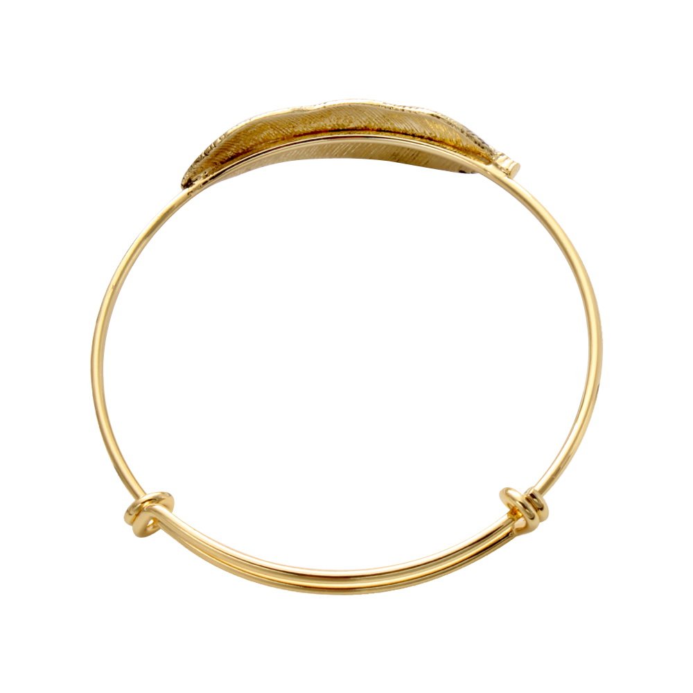 Vintage Gold Plated Leaf Charm Bracelet for Women - Retro Feather Bangle, Simple Elegant Alloy Jewelry - Perfect for Boho, Party & Everyday Wear