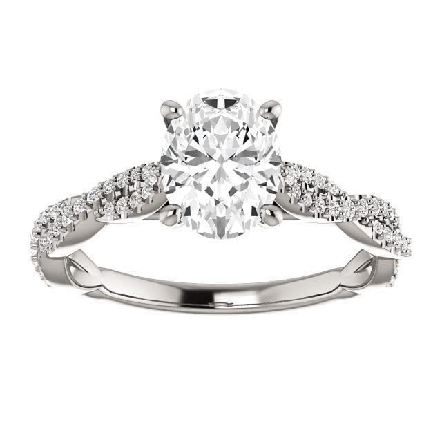 4 Carat Oval Cut Moissanite Wedding Ring Set - 925 Sterling Silver Vintage Engagement Bridal Jewelry for Women | Proposal, Promise & Anniversary Gift | Perfect for Weddings, Engagements & Special Occasions