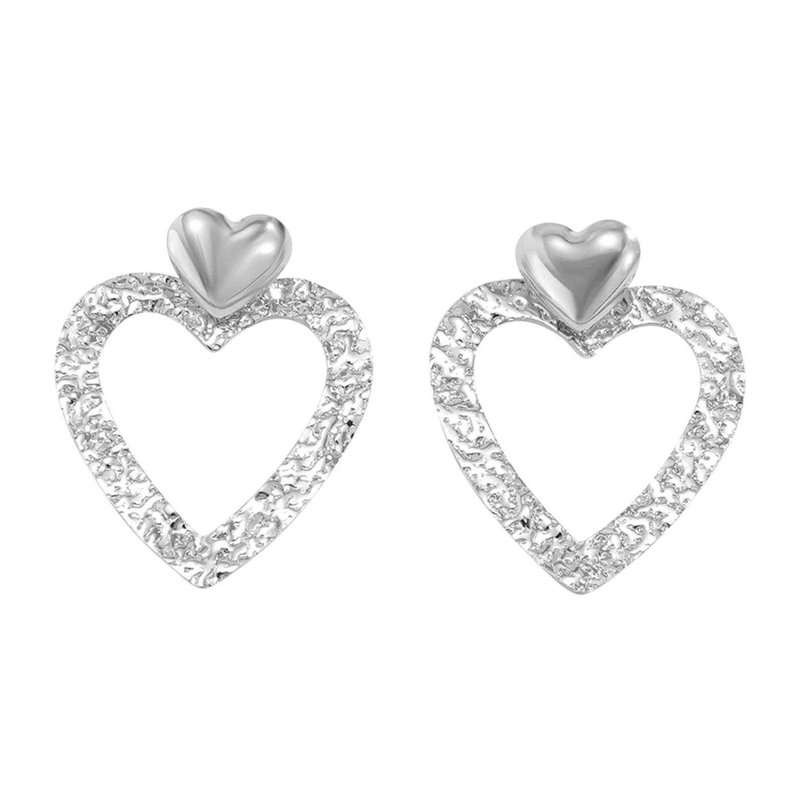 13 Going on 30 Diamond Stud Earrings for Women - Sterling Silver Needle Earrings with Love Pendant | Simple & Sweet Jewelry Gift for Girlfriend, Wife, Daughter | Perfect for Date Night, Anniversary & Special Occasions
