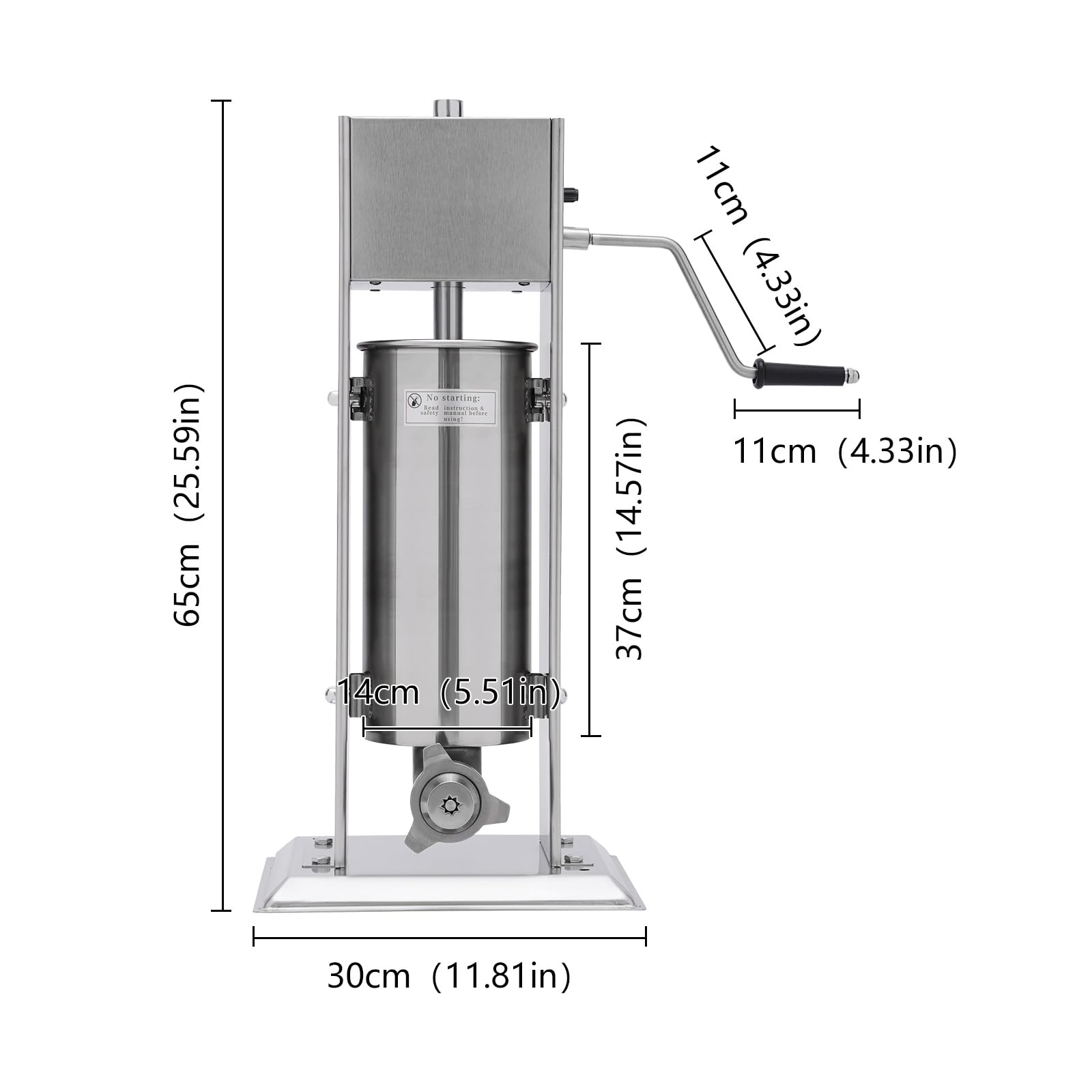 Commercial Churros Maker Machine - 5L Stainless Steel Manual Spanish Donut Churrera with 4 Nozzles - Vertical Churro Maker for Restaurants, Bakeries & Home Use - Perfect for Parties, Cafes & Street Food Businesses