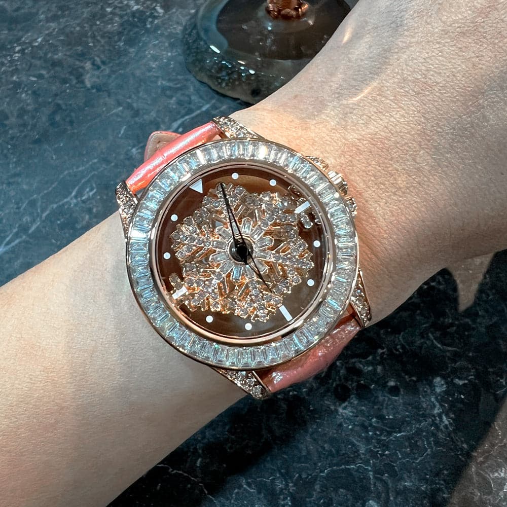 Aries Gold Pink Genuine Leather Strap Women's Watch L 5045 RGW PK - Elegant Fashion Accessory for Daily Wear & Special Occasions