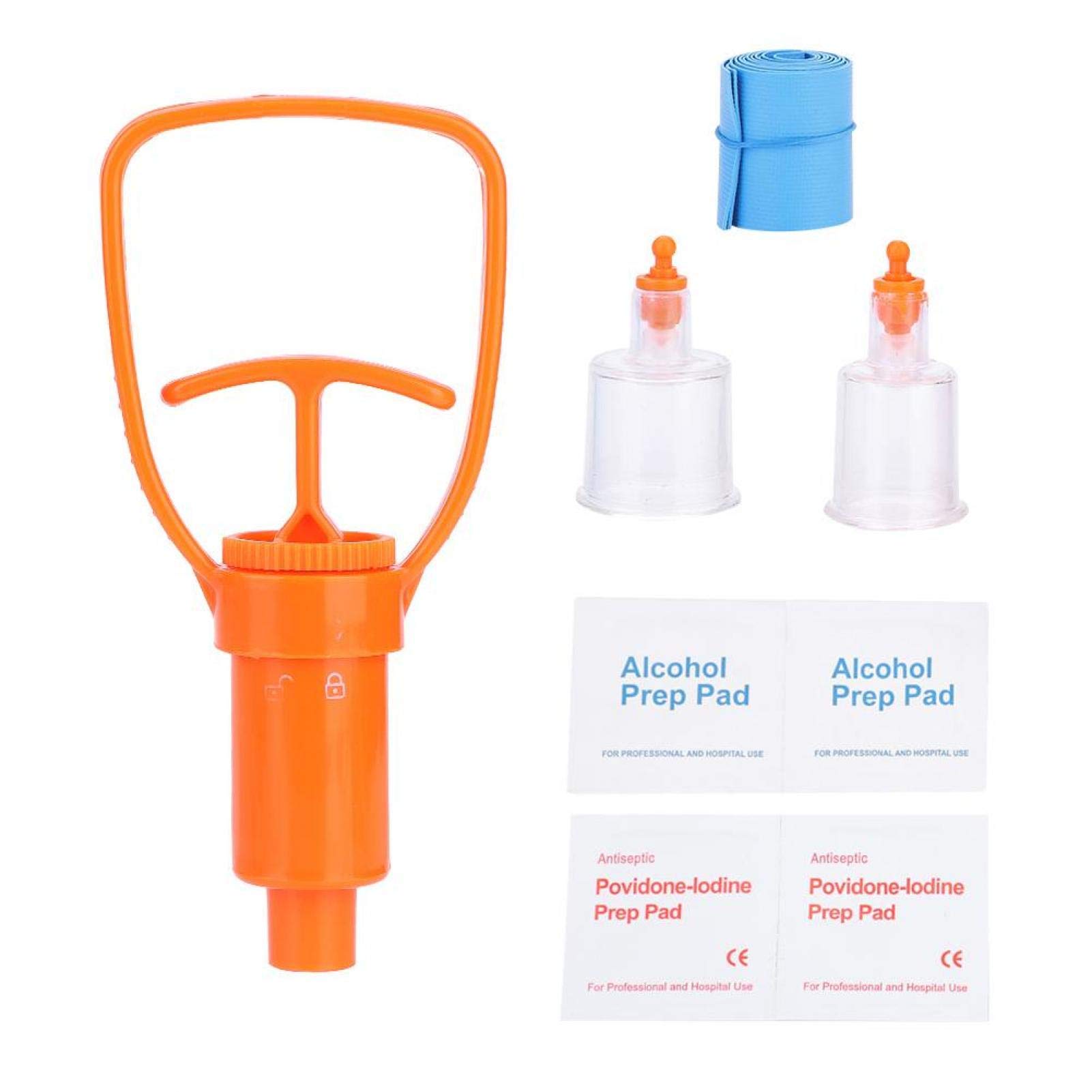Jopwkuin Bite Pump Kit - First Aid Suction Device for Poison & Venom Removal, Wound Cleaner - Perfect for Outdoor Hiking, Camping & Emergency First Aid Kits