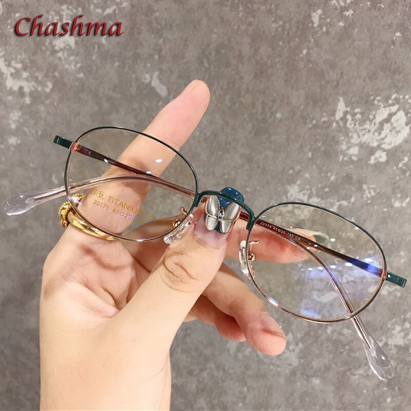 Stylish Unisex Small Round Titanium Eyeglasses with Full Rim - Lightweight & Durable Frame for Reading, Work, and Everyday Fashion (Model 20175)