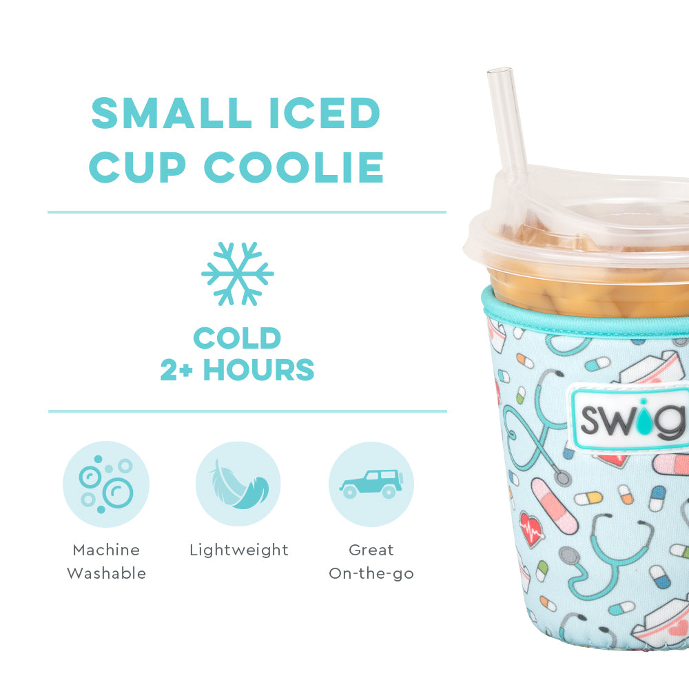 Scrub Life Small Iced Cup Coolie - Insulated Sleeve for 12-16oz Tumblers | Perfect for Nurses, Healthcare Workers & Coffee Lovers | Keep Drinks Cold at Work or On-The-Go