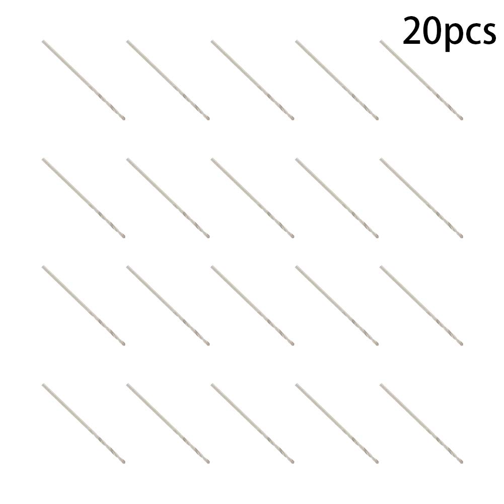 Utoolmart 20Pcs High Speed Steel Straight Shank Twist Drill Bit Set - 1.1mm Diameter Spiral Drill Bits for Metal, Wood & Plastic - Perfect for DIY Projects, Home Repair & Professional Use