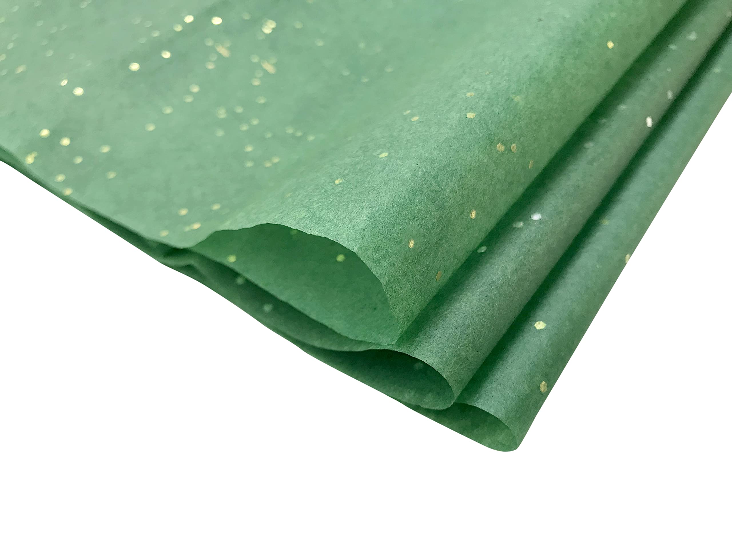 Eco-Friendly Dark Green Sarras Gift Wrapping Tissue Paper with Reflective Gemstones - 30 Sheets for Christmas Gifts, Wedding Decorations, Party Favors & Holiday Packaging | Perfect for Gift Baskets, Trays and Festive Home Decor