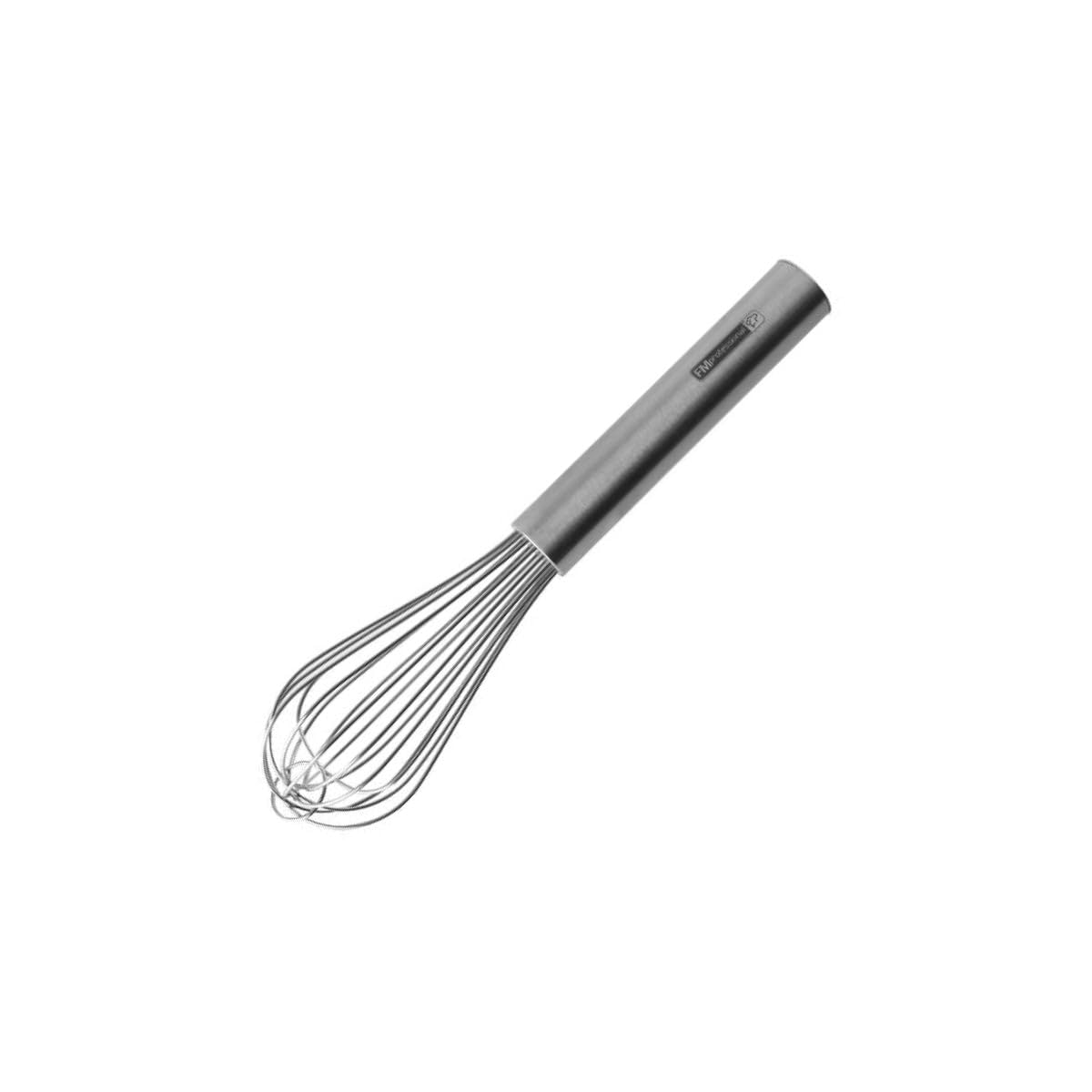 FM PROFESSIONAL 21886 Stainless Steel Kitchen Whisk - 10 Inch Heavy Duty Balloon Wire Whisk for Baking, Cooking, Mixing Eggs & Cream (Perfect for Home Chefs & Professional Bakers)