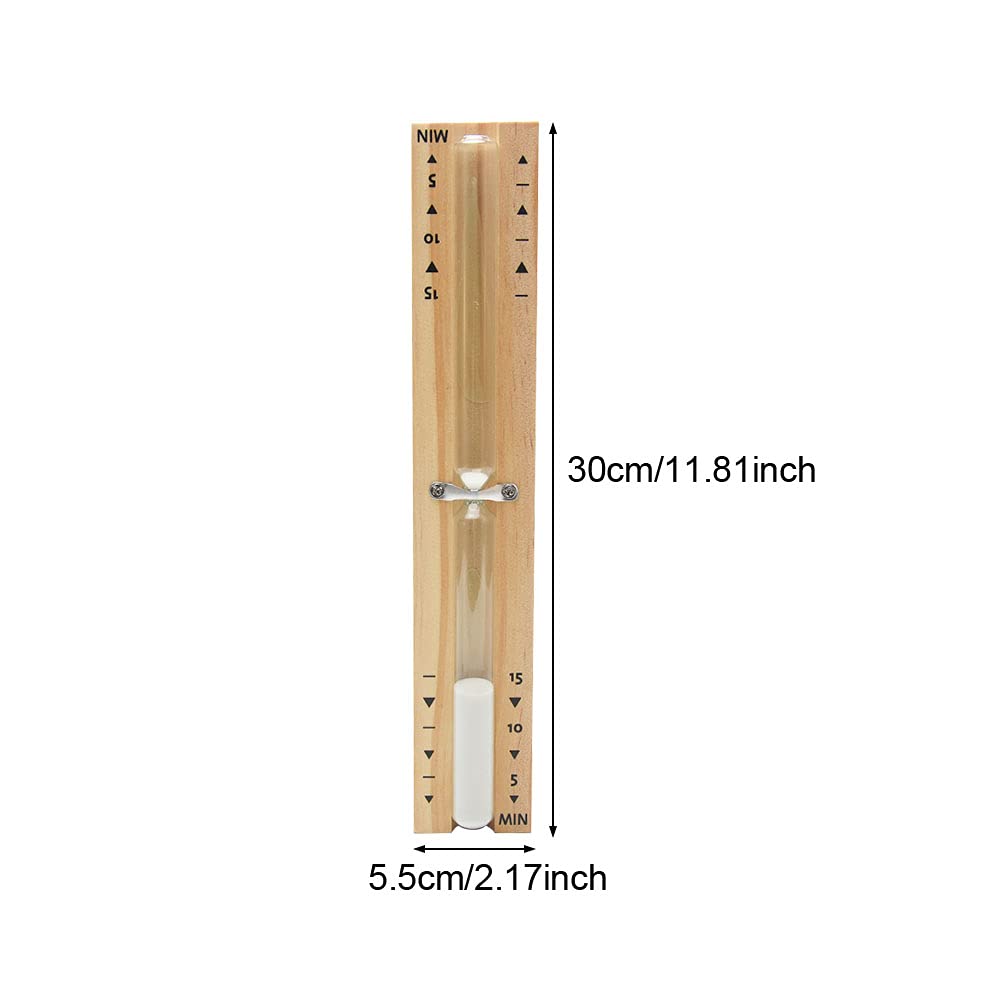 Fiacvrs 15-Minute Sauna Timer - Heat Resistant Wooden Hourglass Sand Timer for Steam Room & Spa, Perfect for Sauna Sessions, Yoga, and Relaxation Therapy