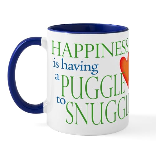 White/Navy Inside - Snuggle Puggles Mug