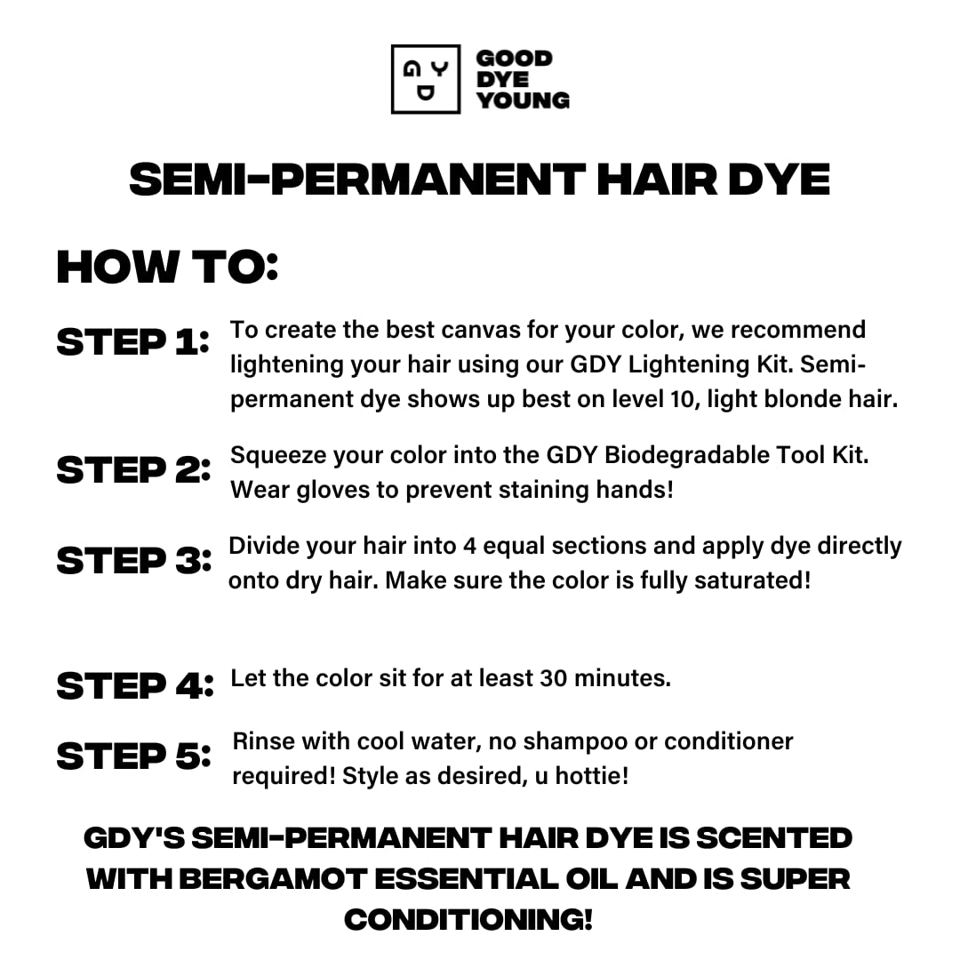 Good Dye Young Streaks and Strands Semi-Permanent Hair Color - Vibrant Riot Orange UV Protective Dye Lasts 15-24 Washes | Conditioning, PPD-Free, Vegan & Cruelty-Free | Perfect for Festivals, Cosplay & Bold Hair Transformations