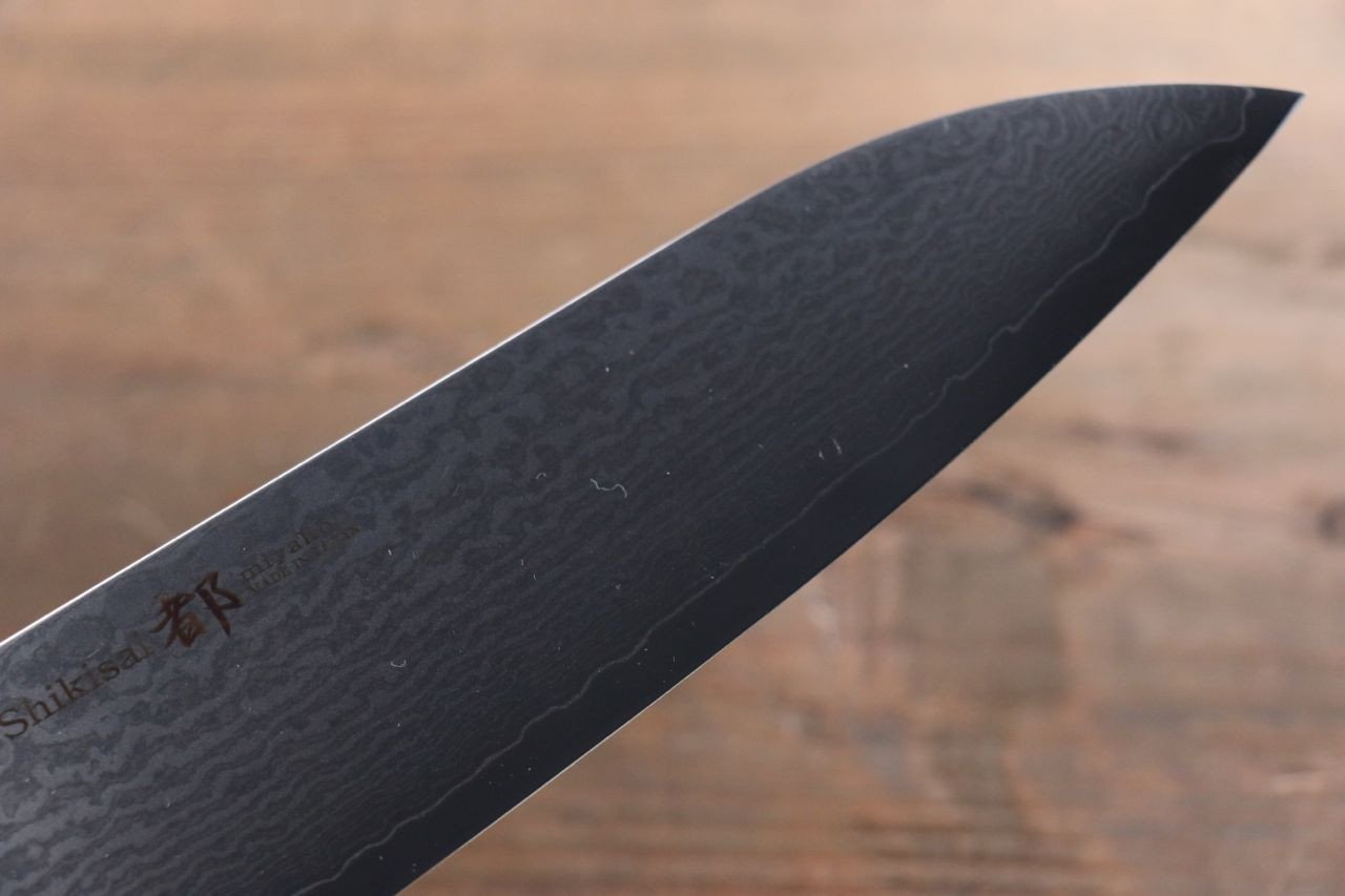 Premium Miyako AUS8 33-Layer Damascus Santoku Knife 180mm - Japanese Kitchen Knife for Professional Chefs & Home Cooking - Perfect for Slicing, Dicing & Mincing Vegetables, Meat & Fish