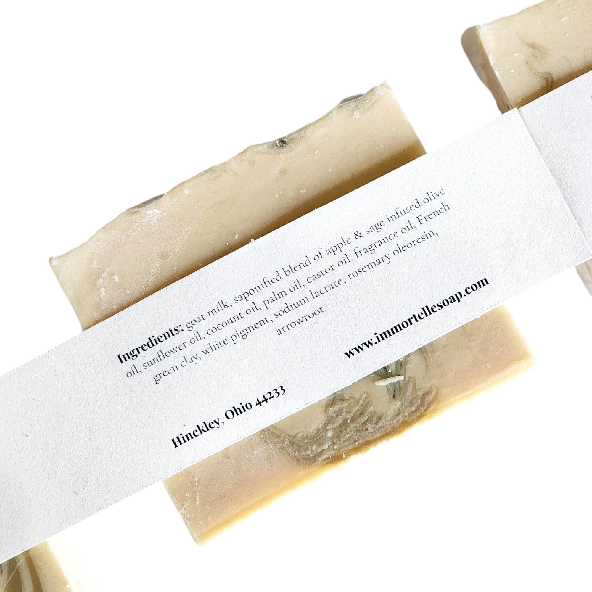Apple Sage Handmade Goat Milk Soap Bar with French Green Clay – All Natural, Long Lasting, 5oz – Perfect for Sensitive Skin & Eco-Friendly Bathing