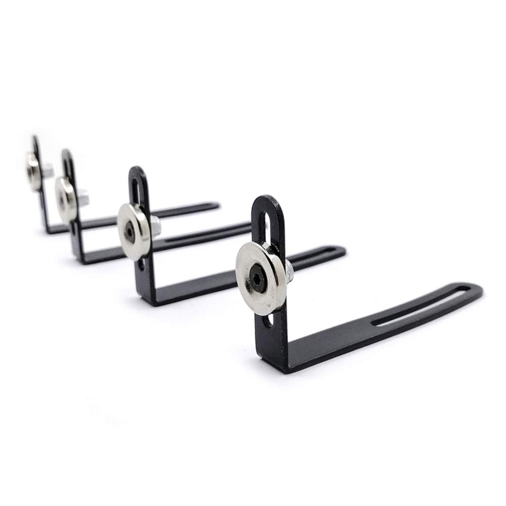 4PCS Metal L-Bracket RC Car Shell Mount with Magnet for 1:10 Scale RC Crawler - SCX10 D90 Redcat Accessories | Durable Off-Road Upgrade for RC Crawler & Rock Racing Enthusiasts