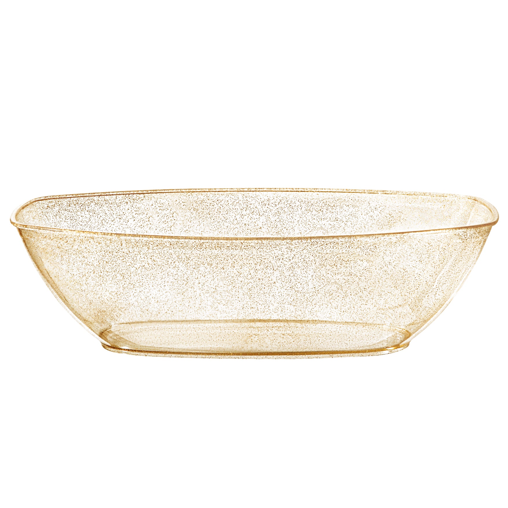 72 oz. Gold Glitter Oval Salad Bowl Set of 4 - Perfect for Parties, Weddings, Buffets & Holiday Serving Dishes