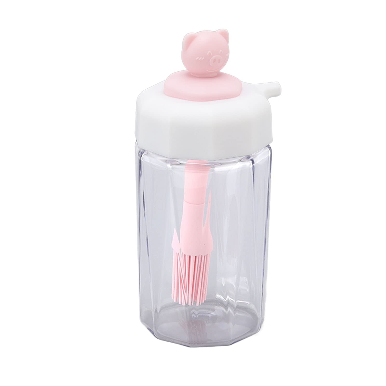 Premium Okuyonic Oil Dispenser Bottle - Transparent Push Design, ABS Material, Pink - Perfect for BBQ, Cooking, Salad Dressing & Kitchen Use