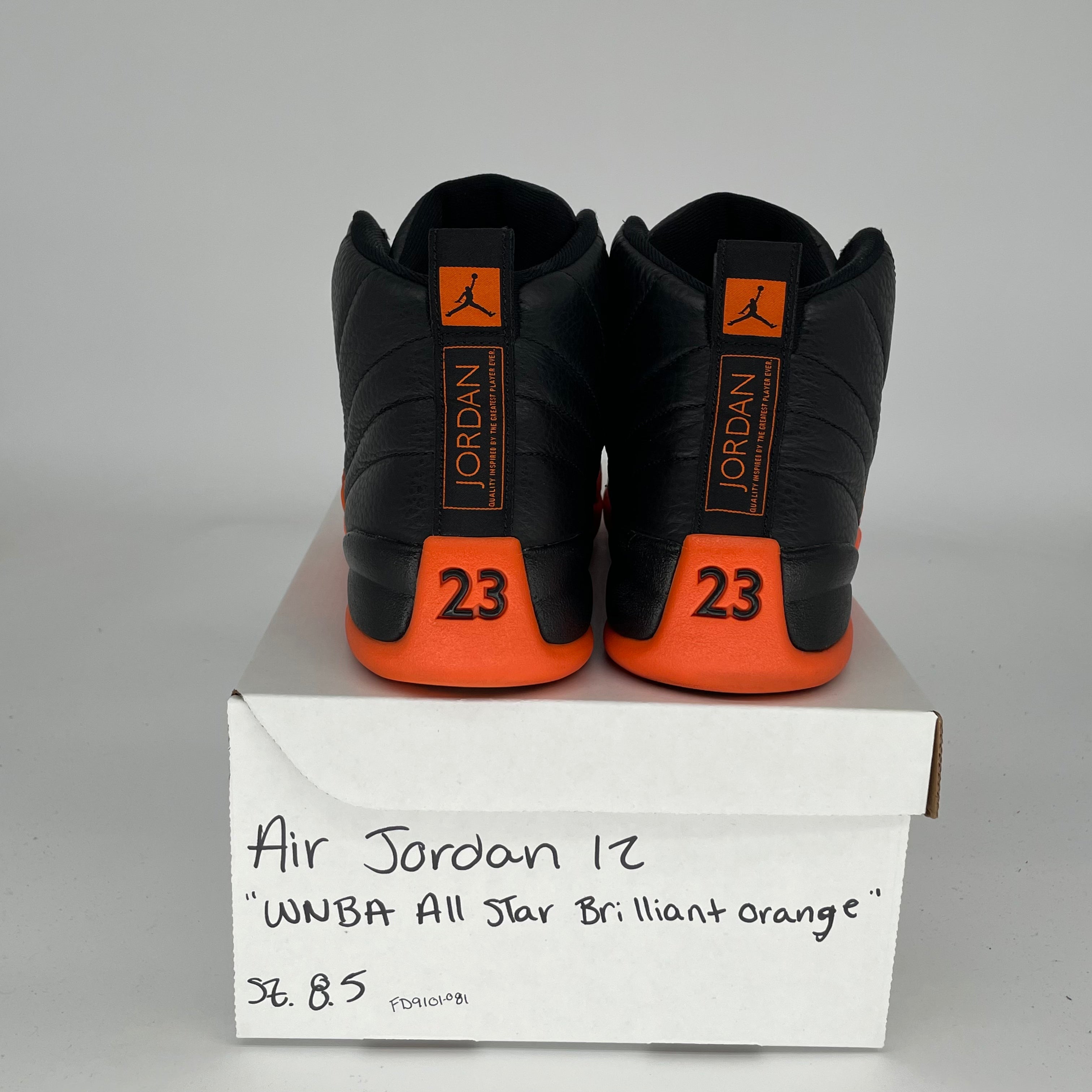AIR JORDAN 12 WNBA All-Star Basketball Shoes - Brilliant Orange - Women's Size 8.5/10W - Style FD9101-081 - Perfect for Court Play & Streetwear Fashion