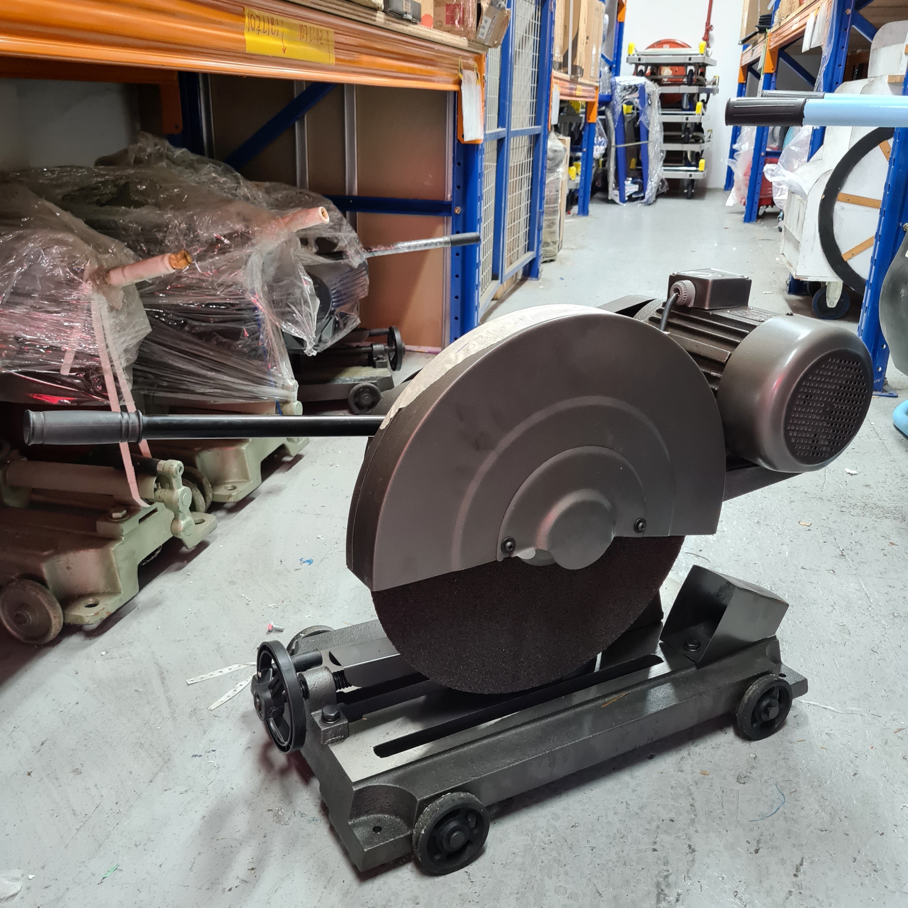 Aiko J3G 400HG 16-Inch 4HP 3-Phase Belt Cutting Machine - With/Without Motor Option - Industrial Metal & Wood Cutting for Workshops & Factories