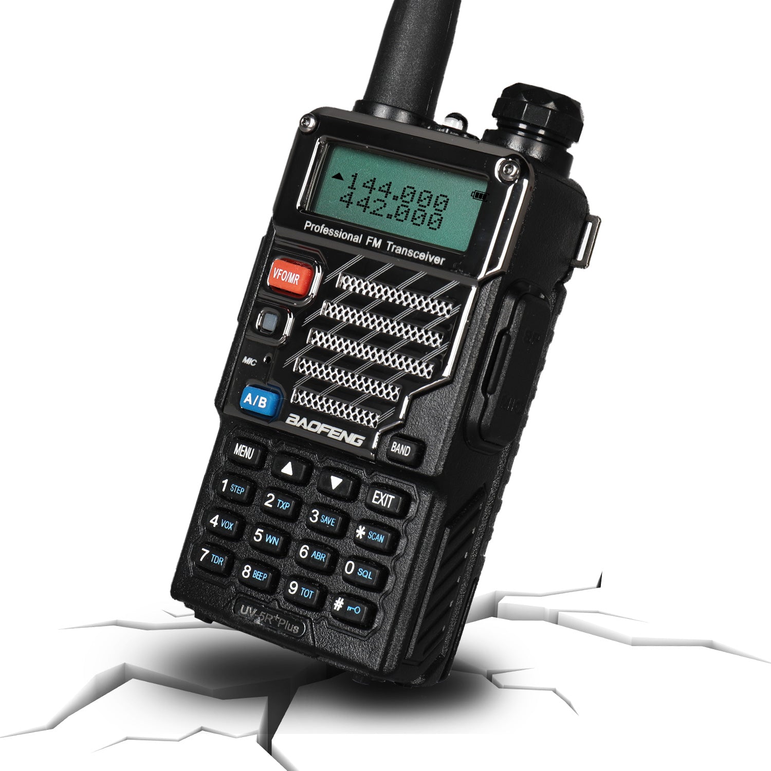 Baofeng UV-5R PLUS Two-Way Radio [5 Pack] - Dual Band 136-174/400-520MHz, 4W/1W Power, 128 Channels, LED Flashlight - Ideal for Outdoor Adventures, Emergency Communication & Hiking